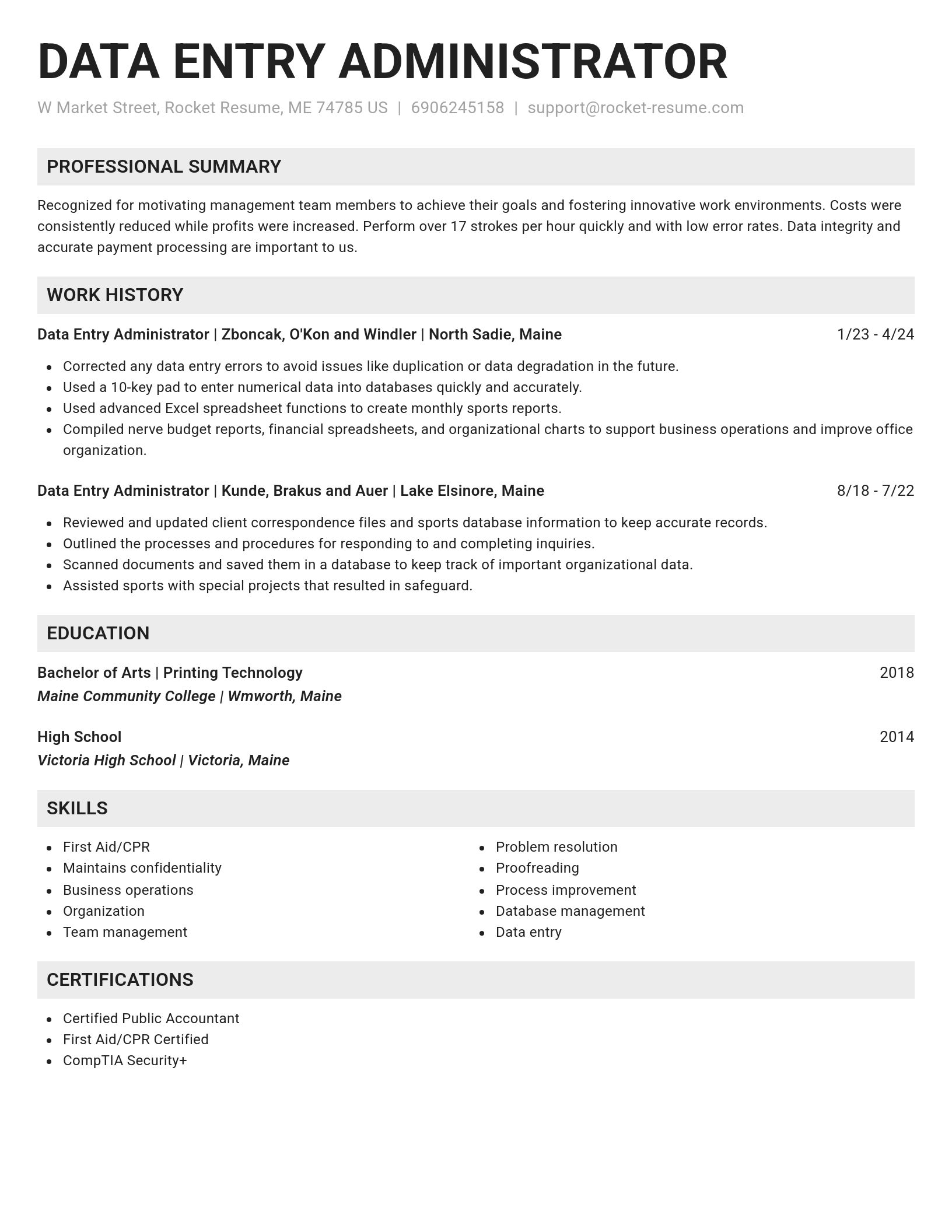 Genius resume template