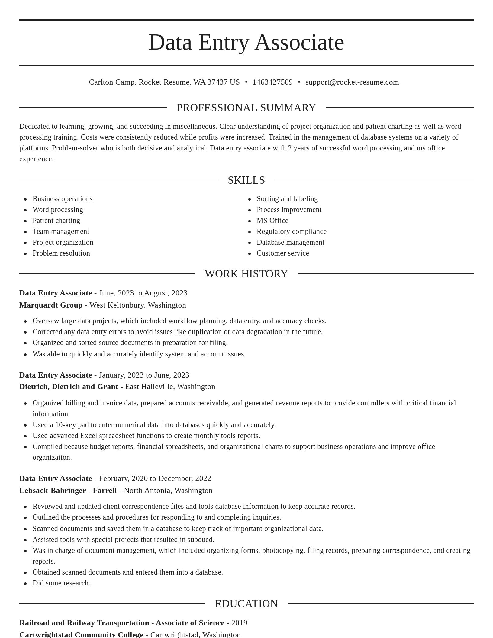 Elegant resume template