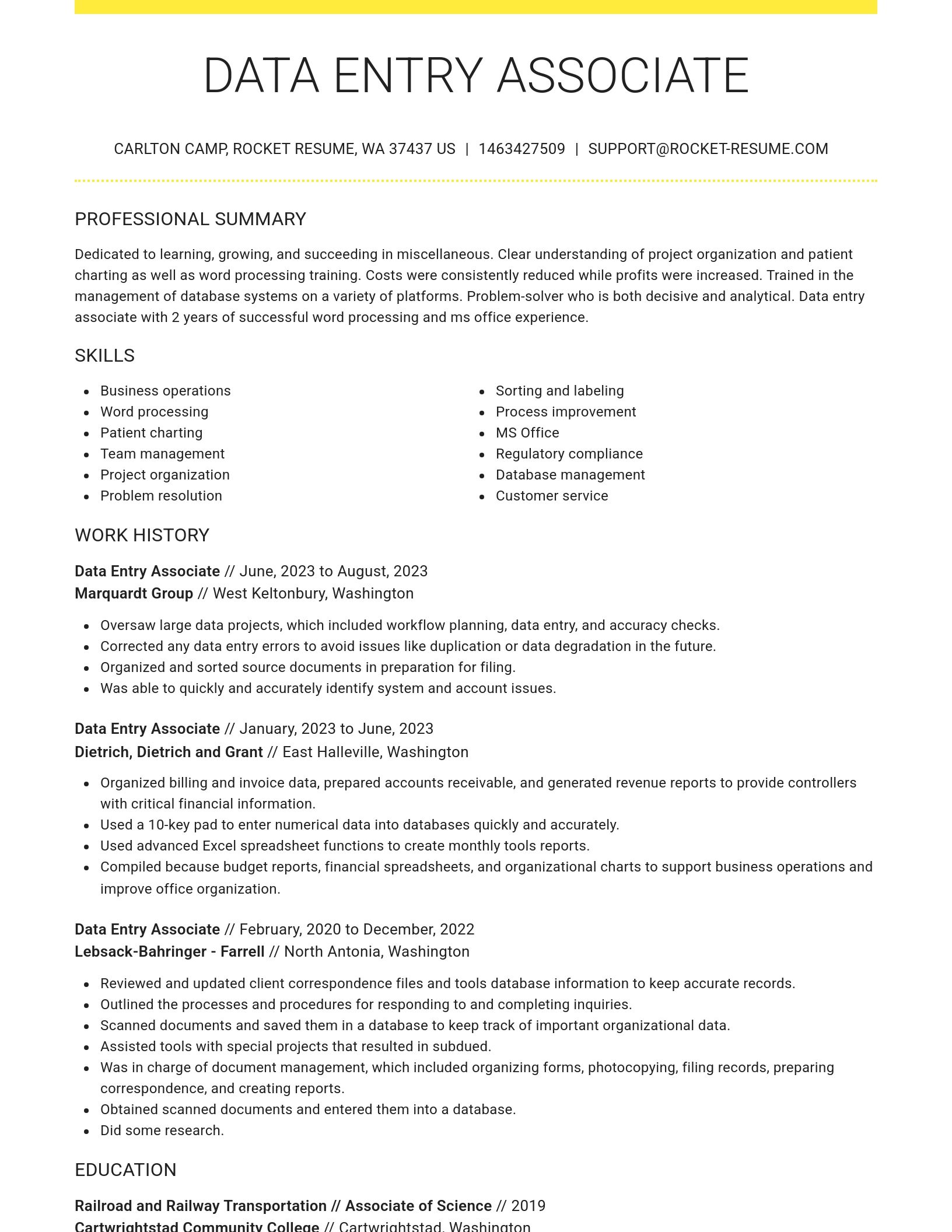 Grand resume template