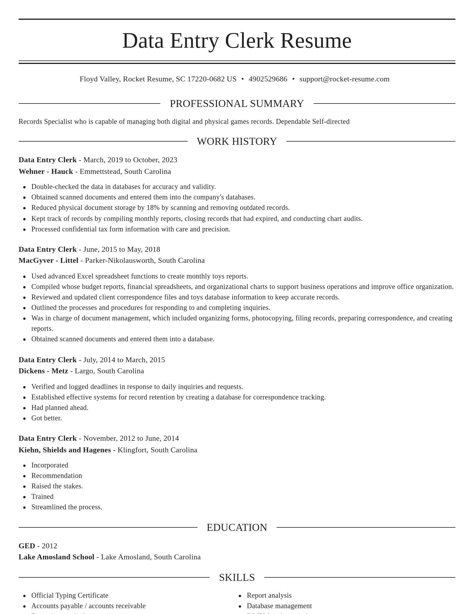 Elegant resume template