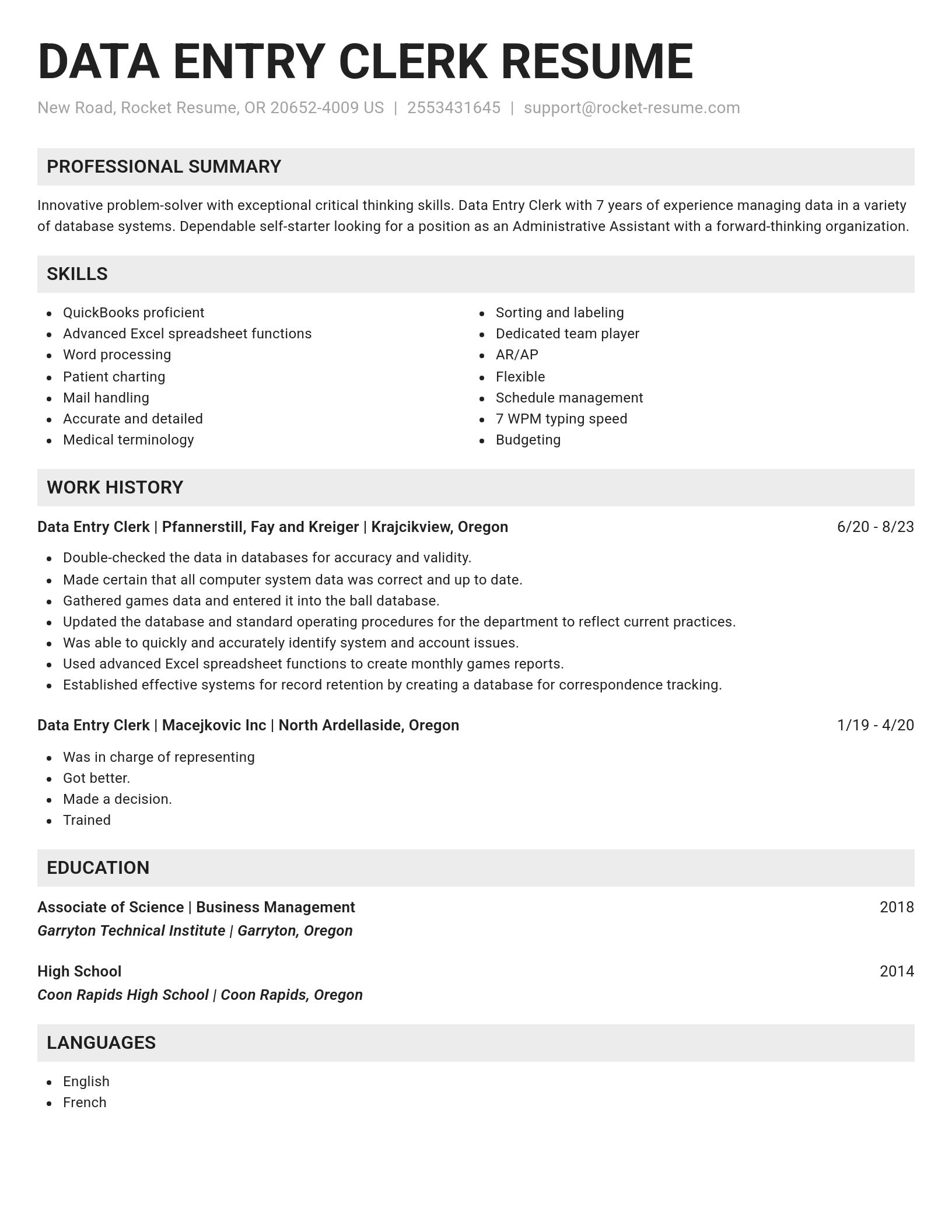 Genius resume template