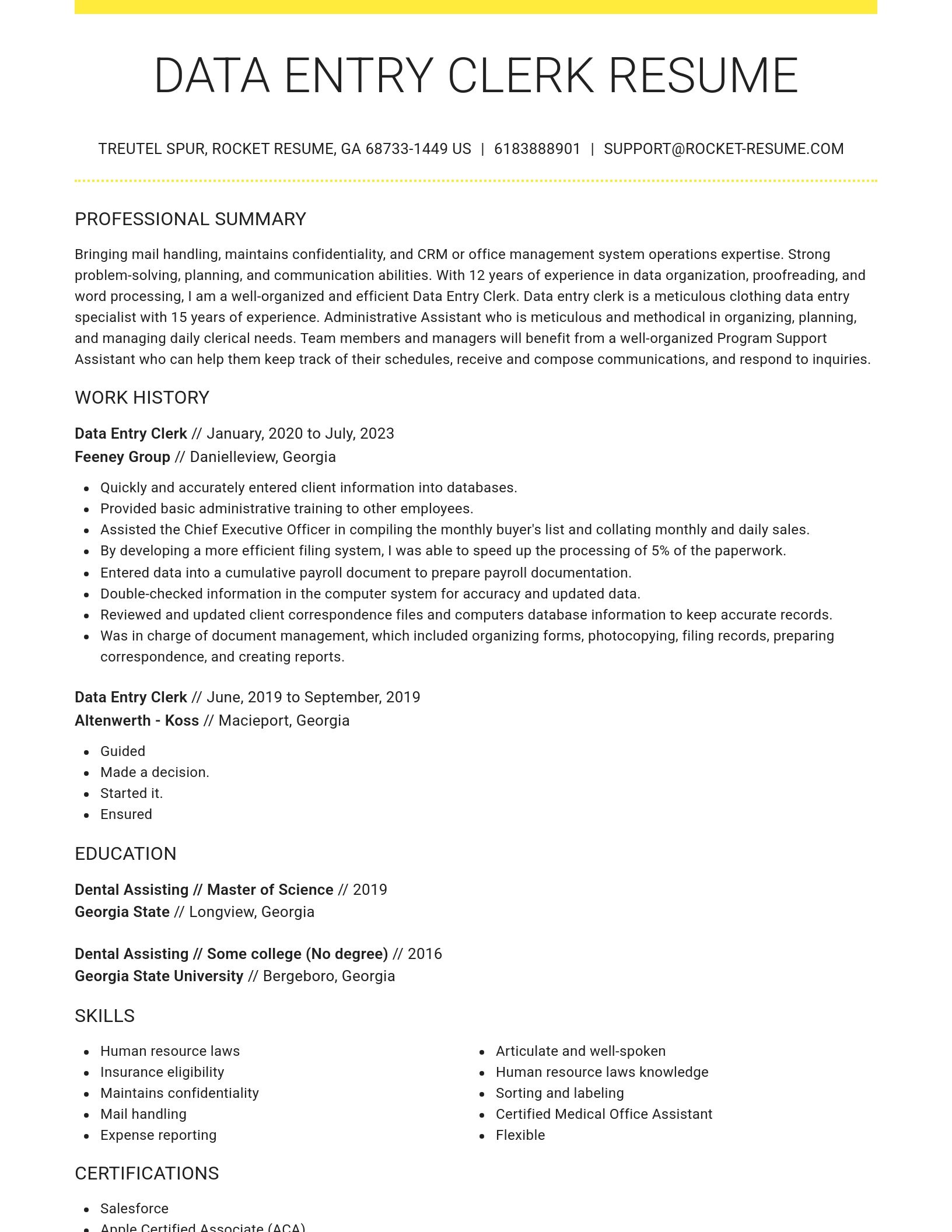 Grand resume template