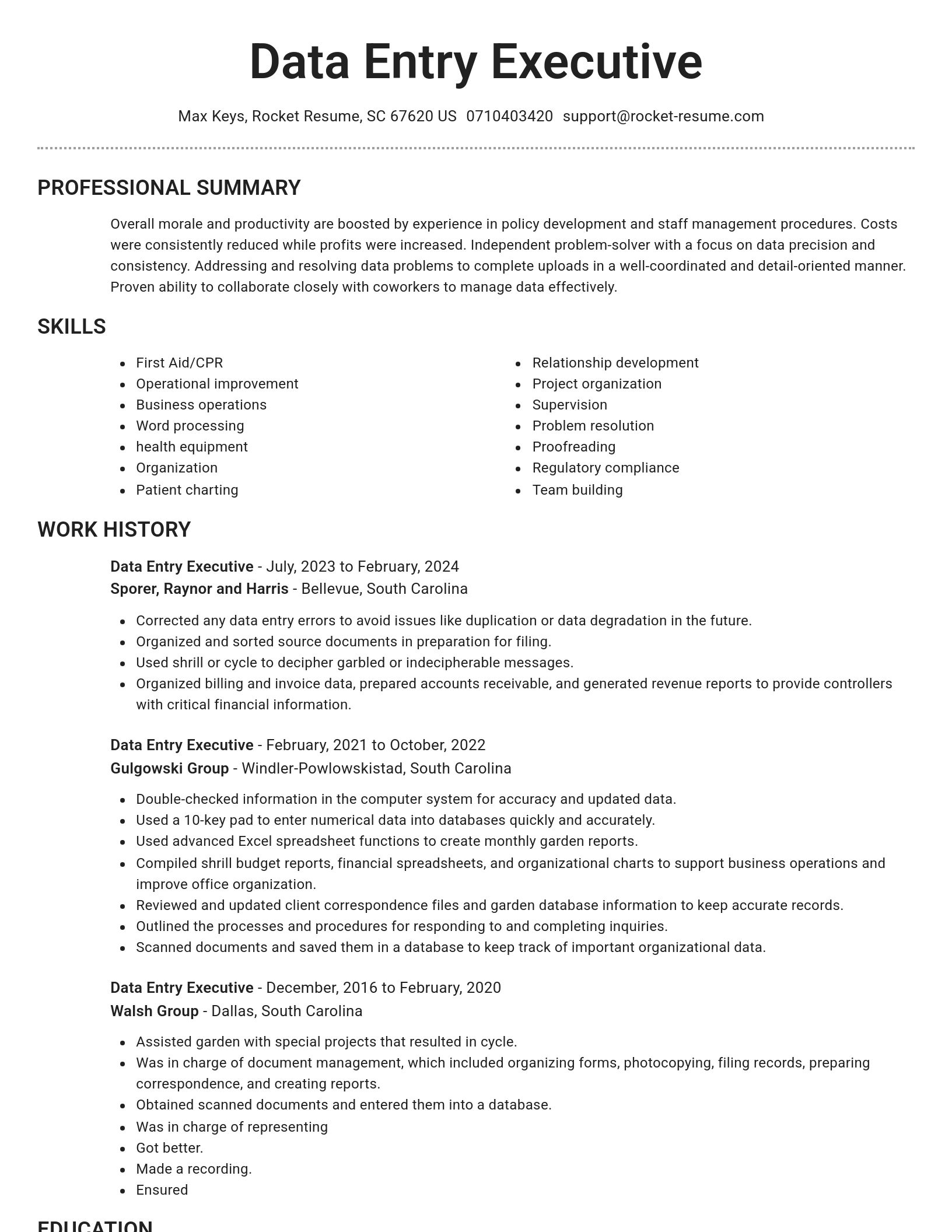 Brilliant resume template