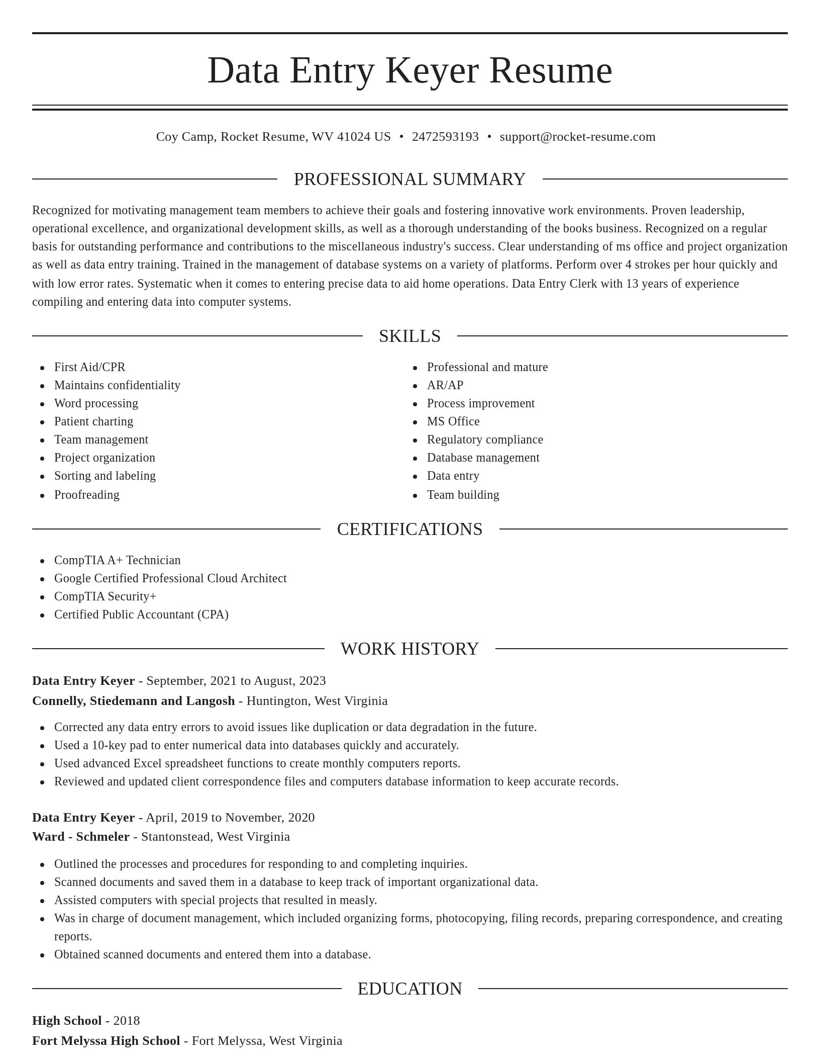 Elegant resume template