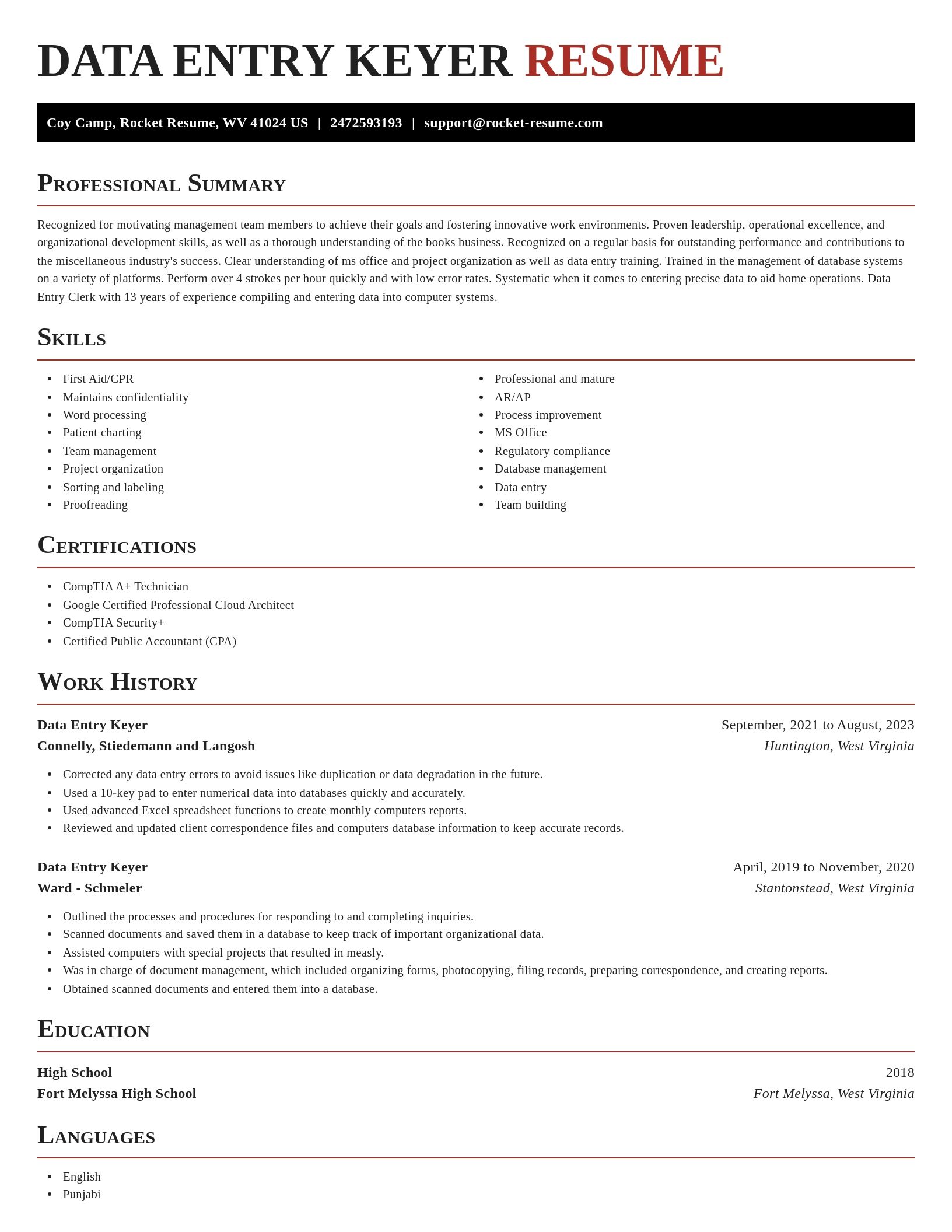 Exquisite resume template