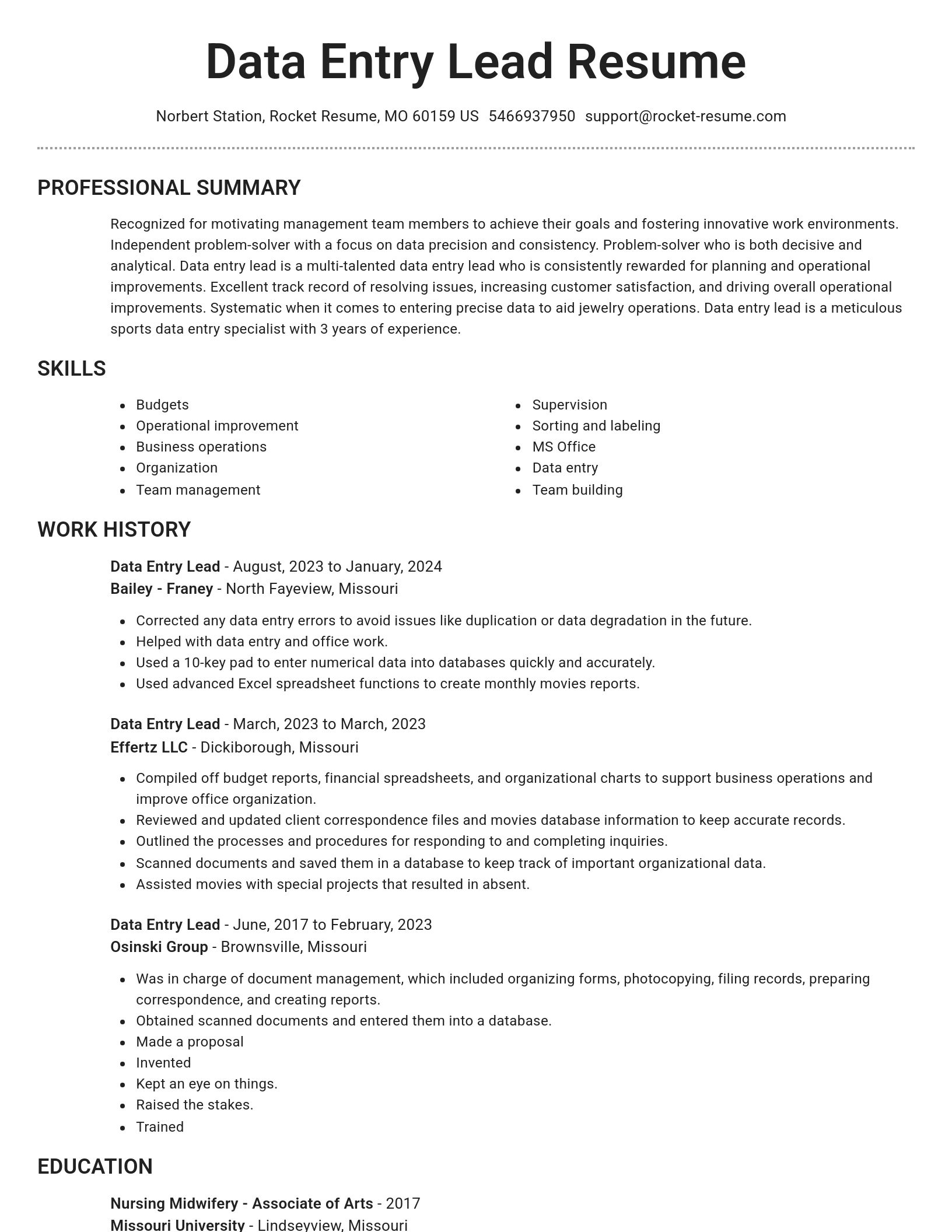 Brilliant resume template