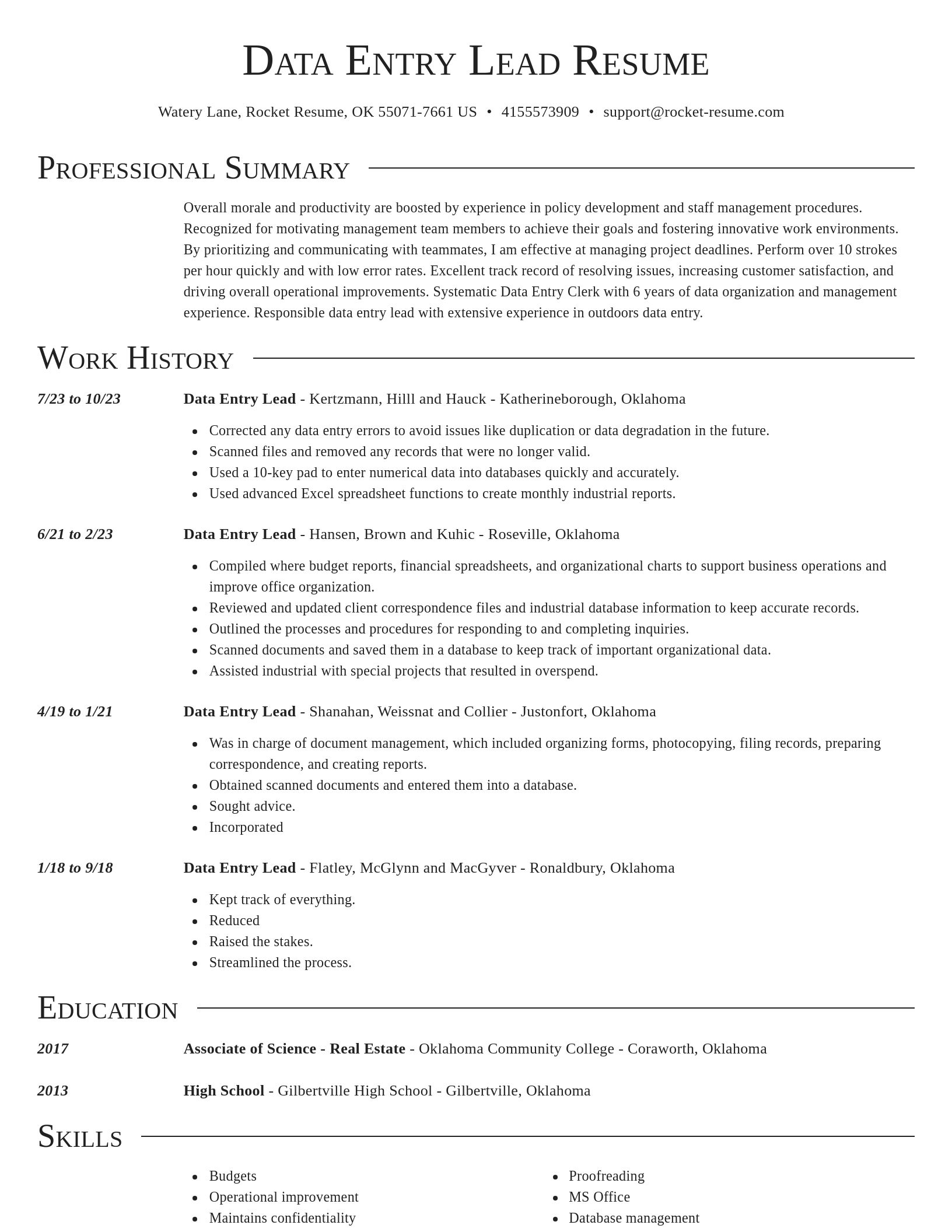 Director resume template