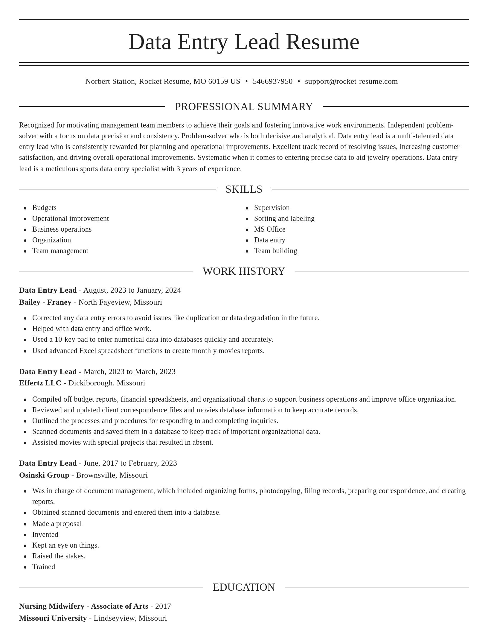 Elegant resume template