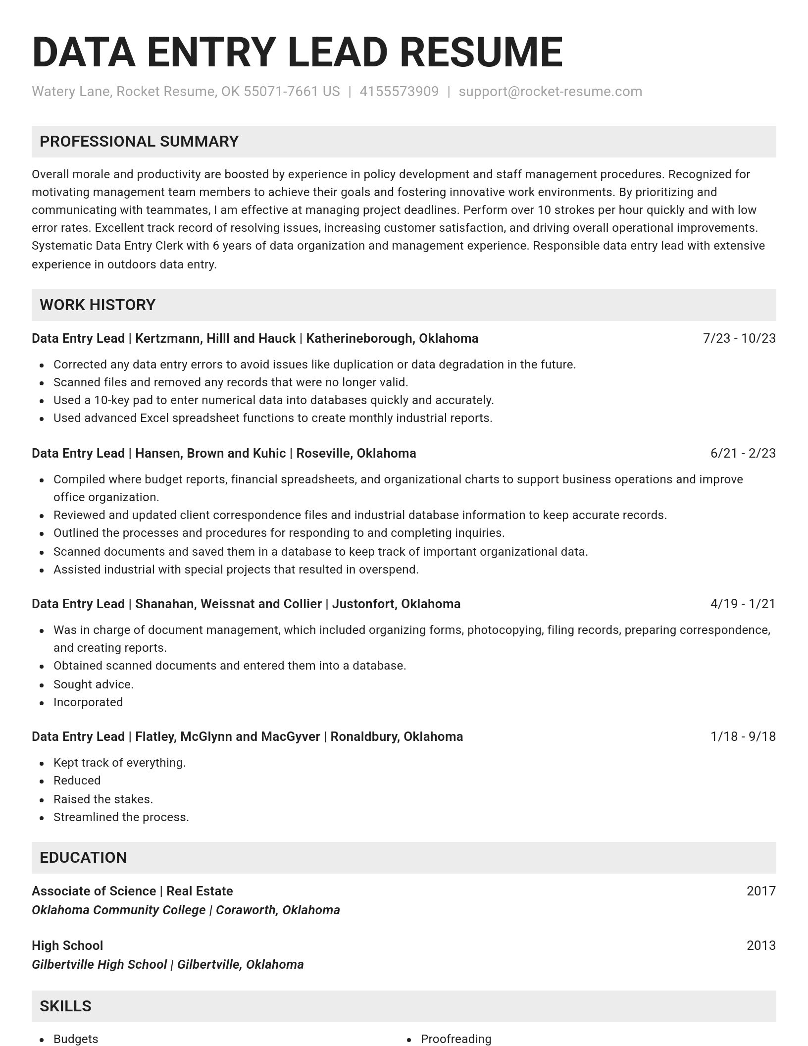 Genius resume template