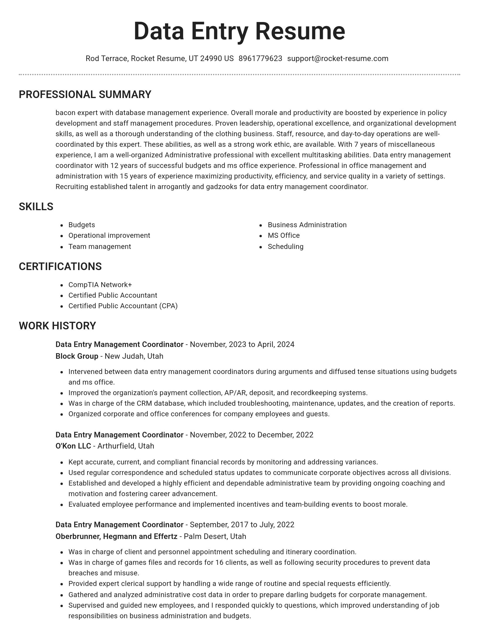 Brilliant resume template