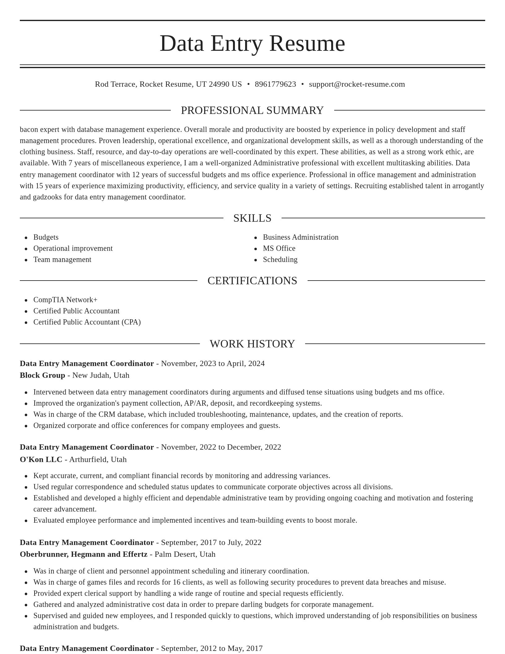 Elegant resume template