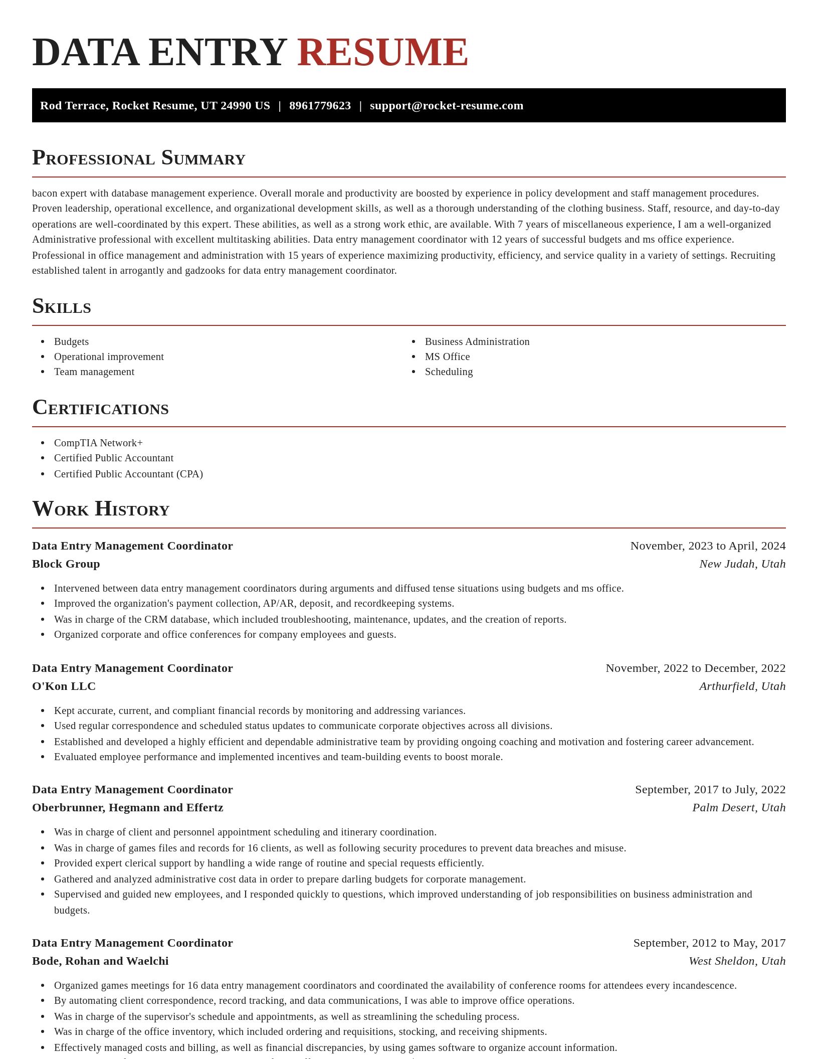 Exquisite resume template