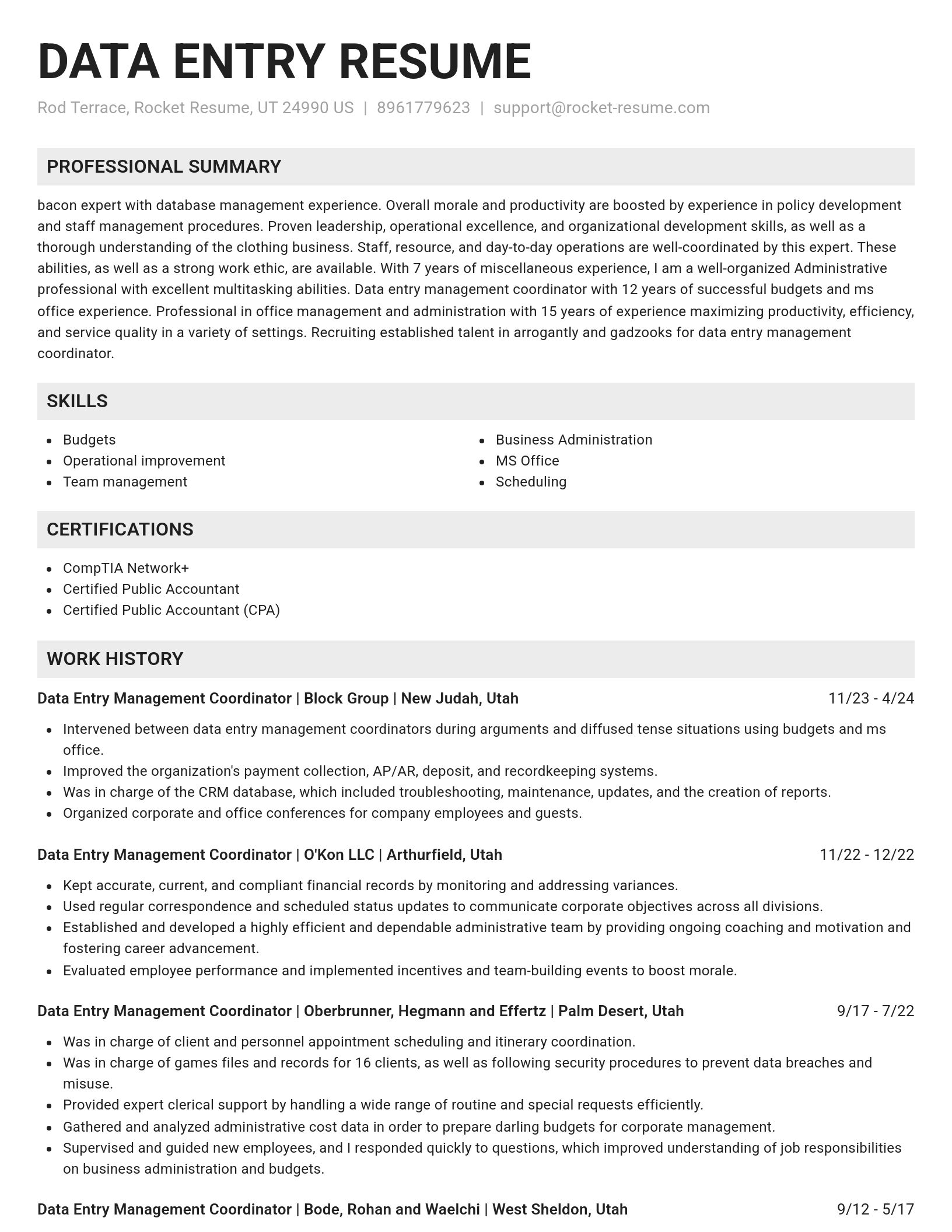 Genius resume template