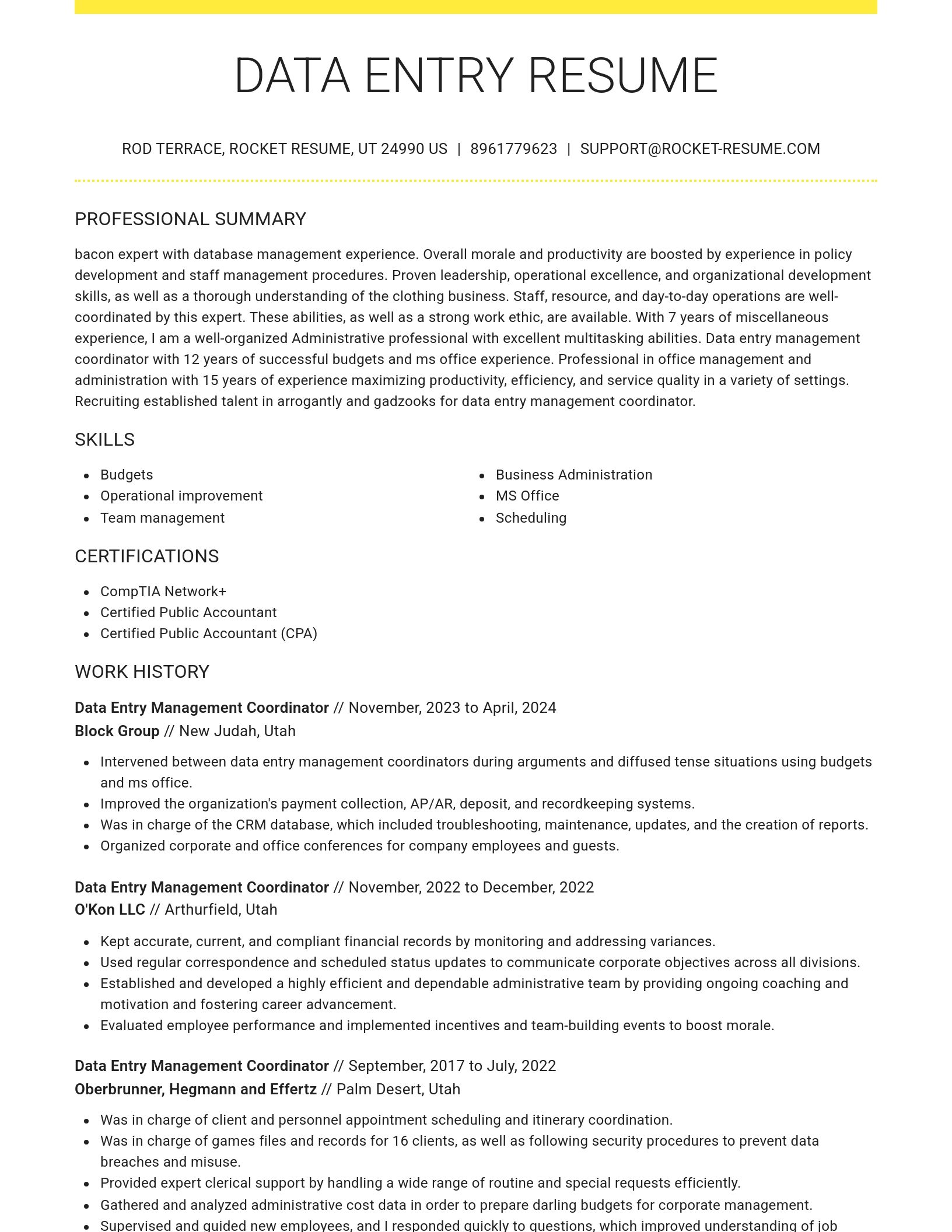 Grand resume template