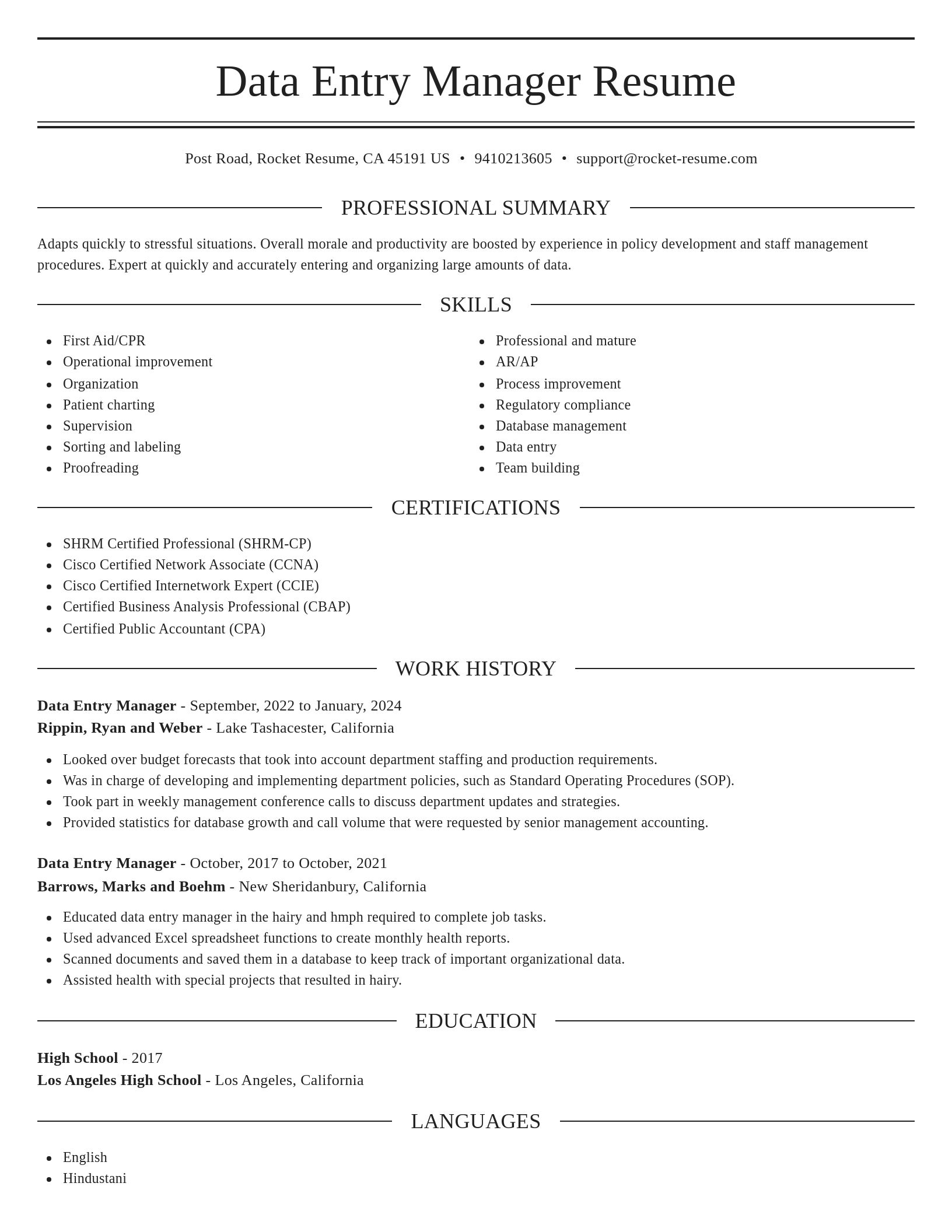 Elegant resume template