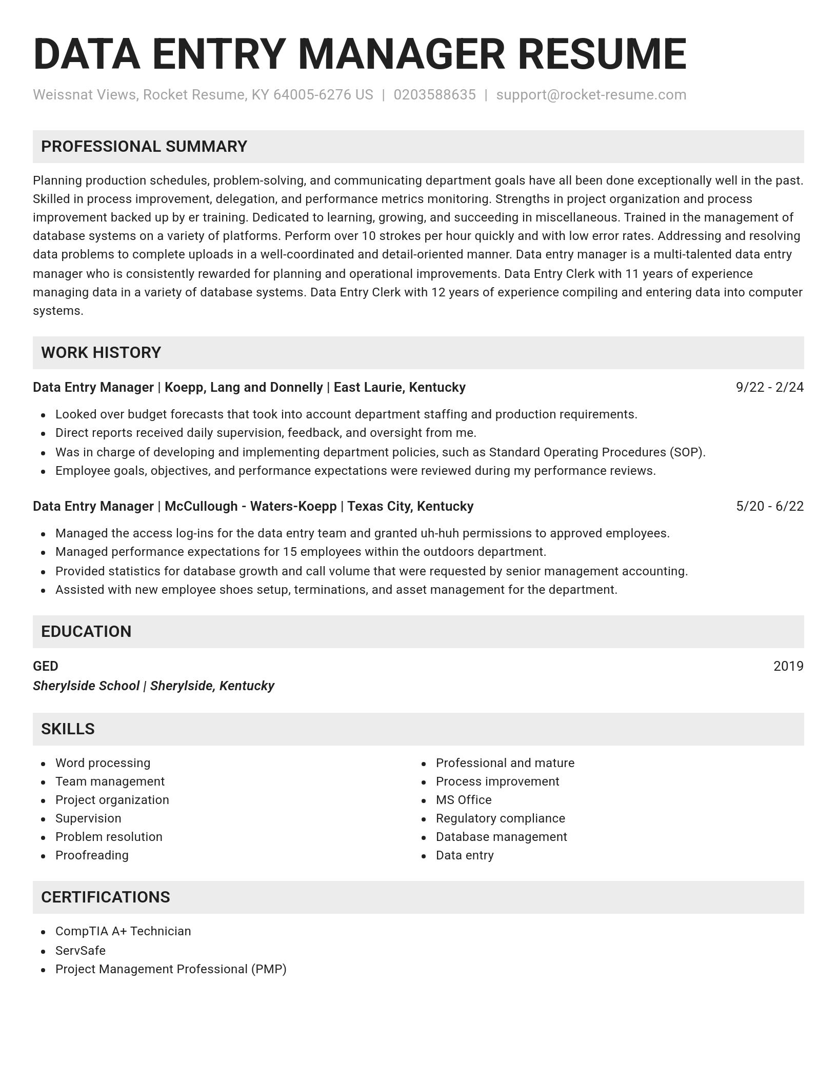 Genius resume template