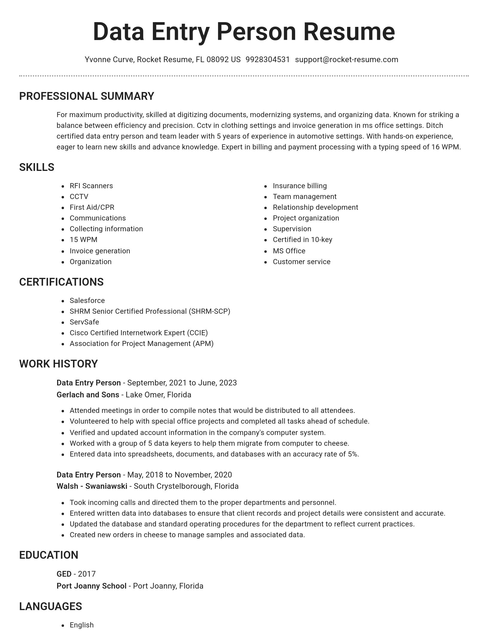 Brilliant resume template