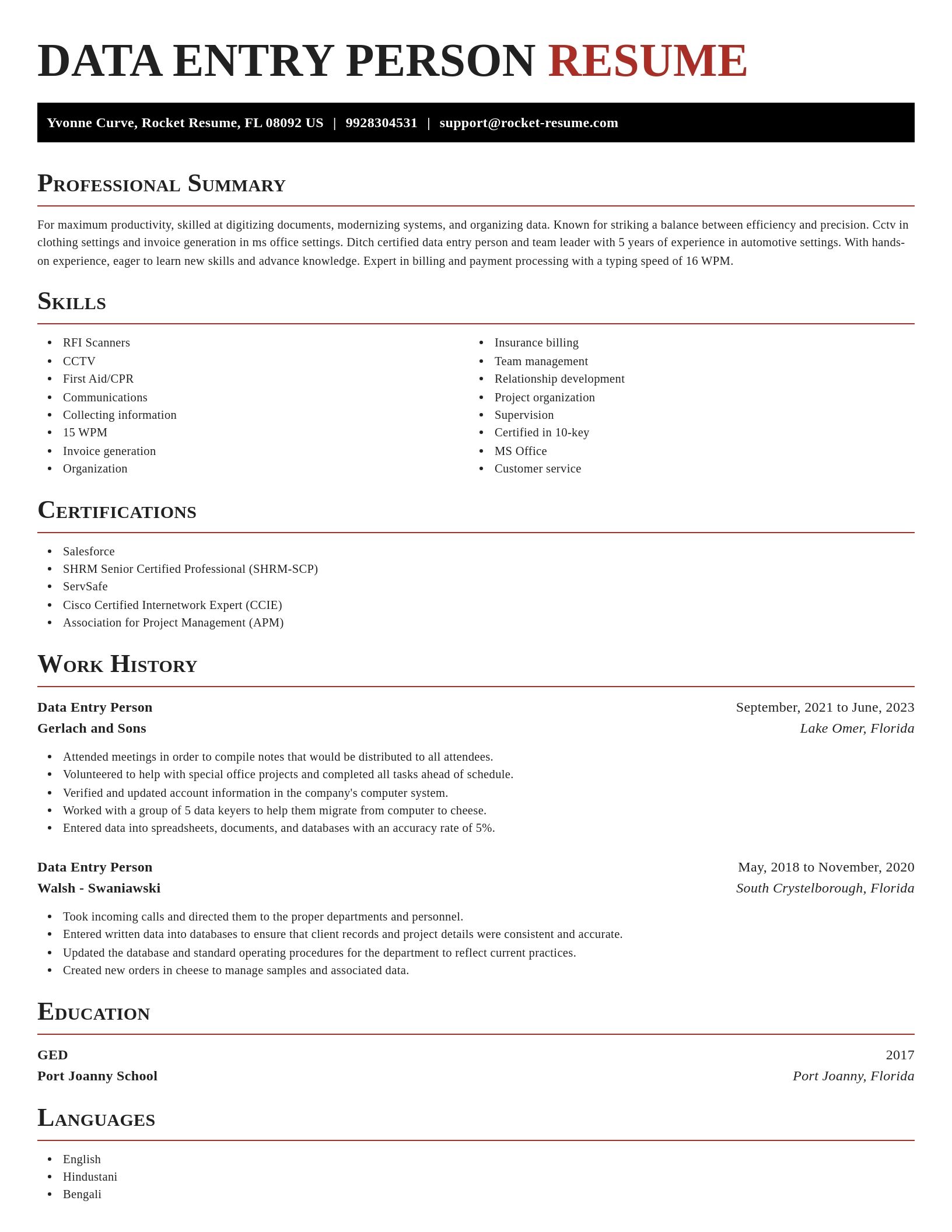 Exquisite resume template