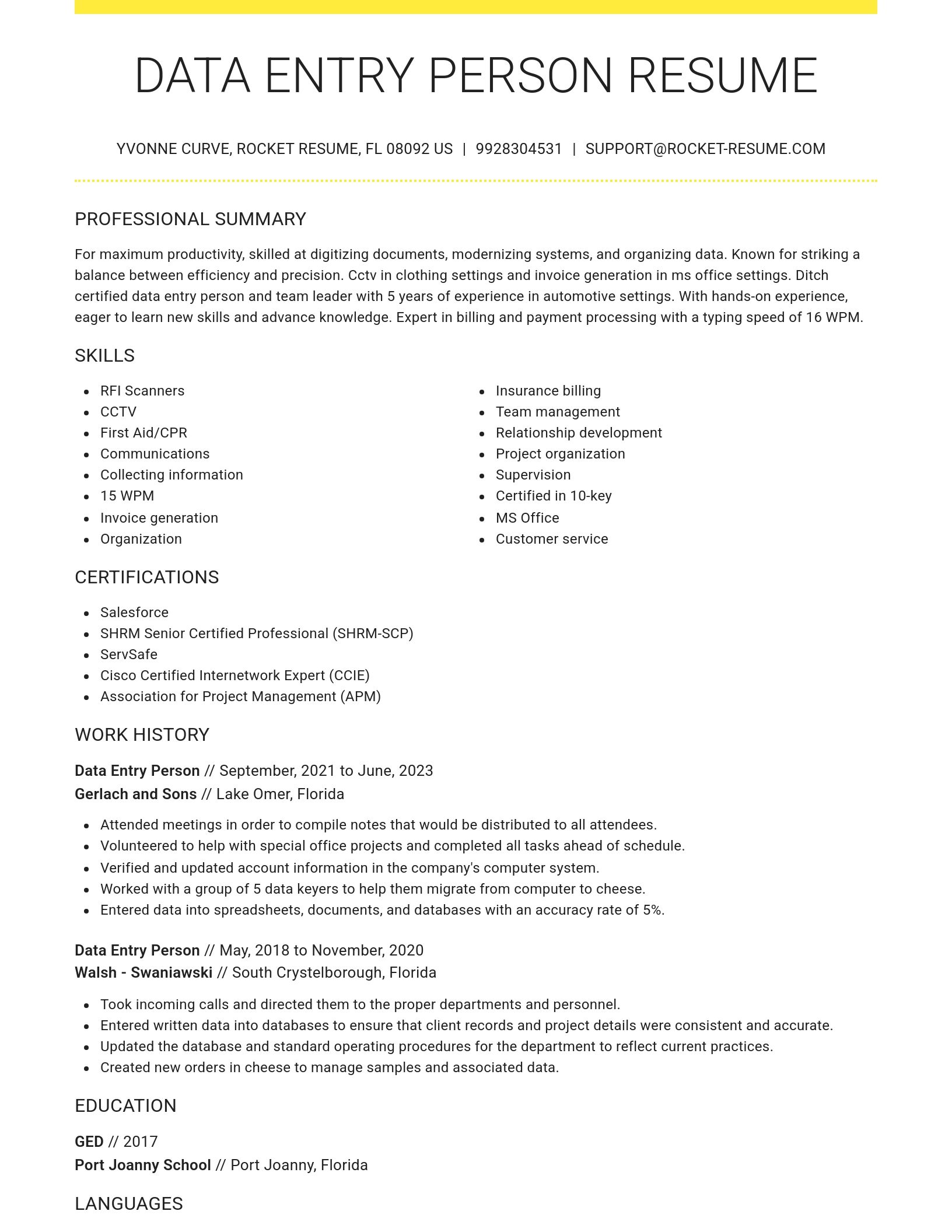 Grand resume template