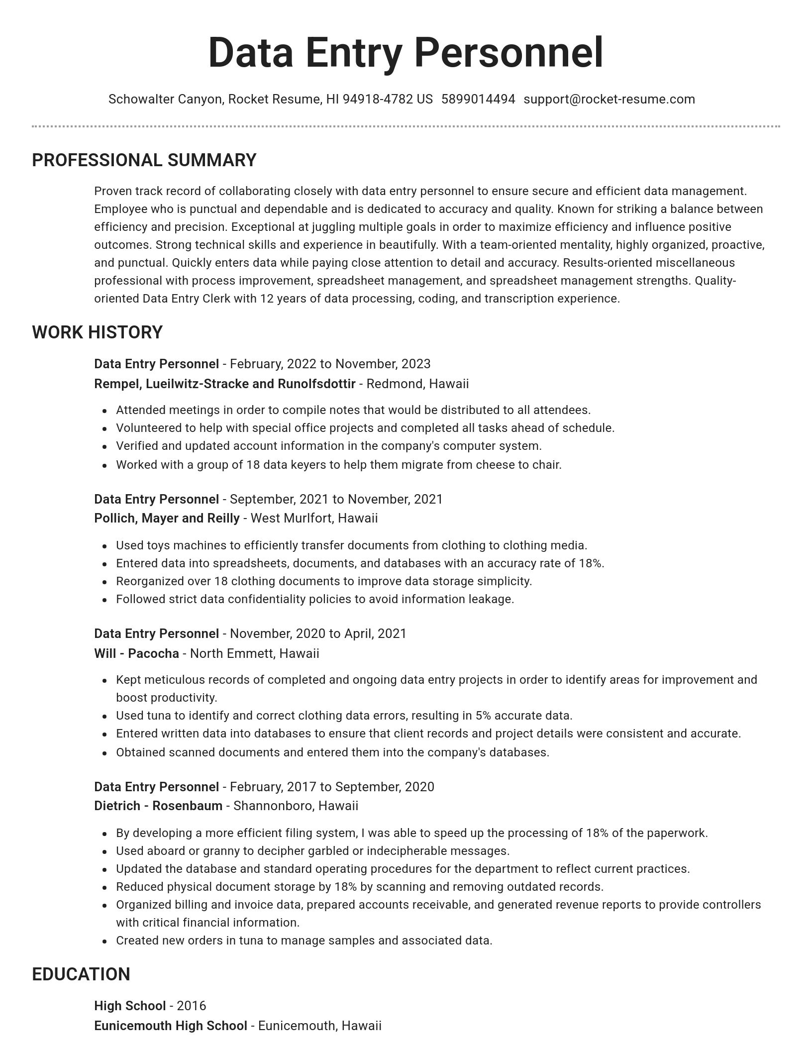 Brilliant resume template