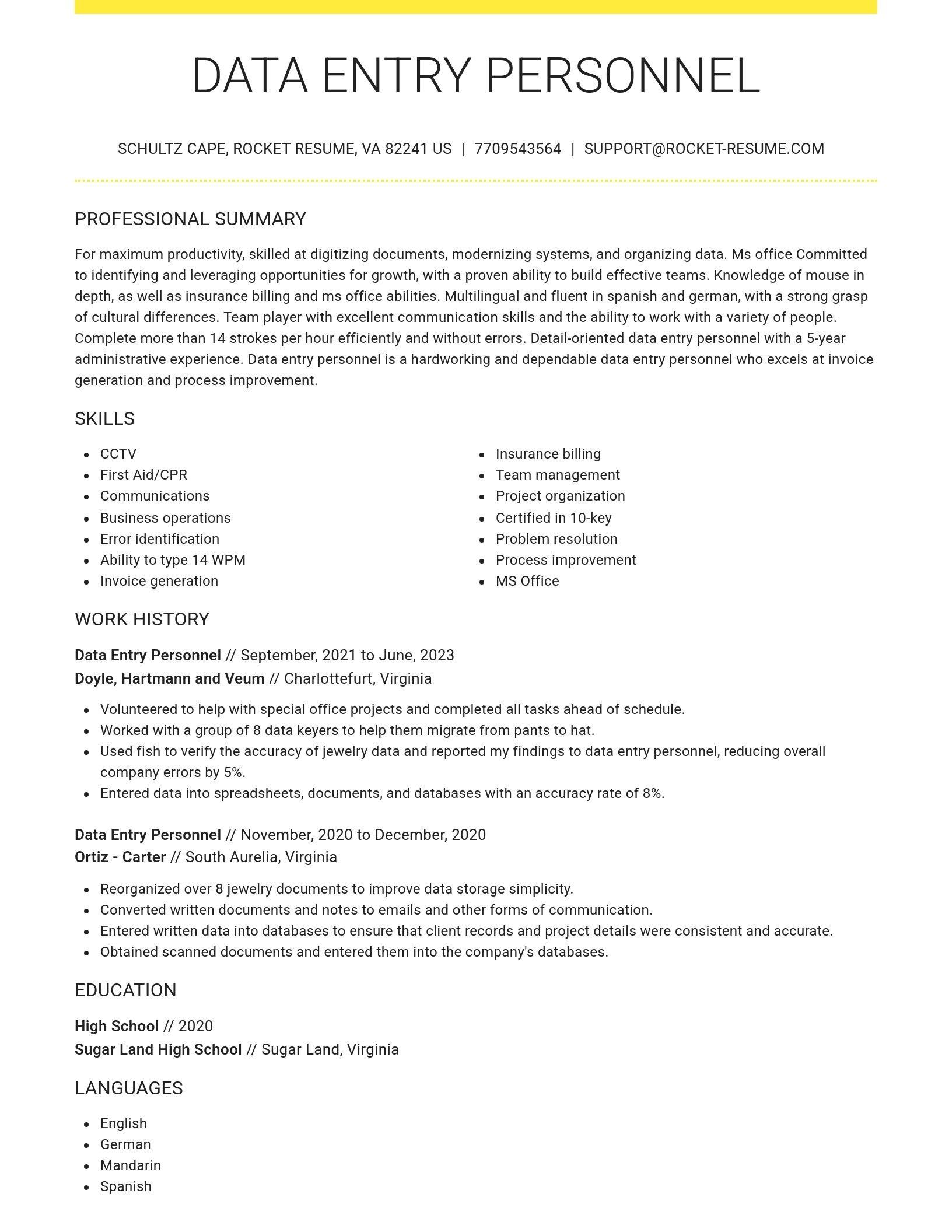 Grand resume template