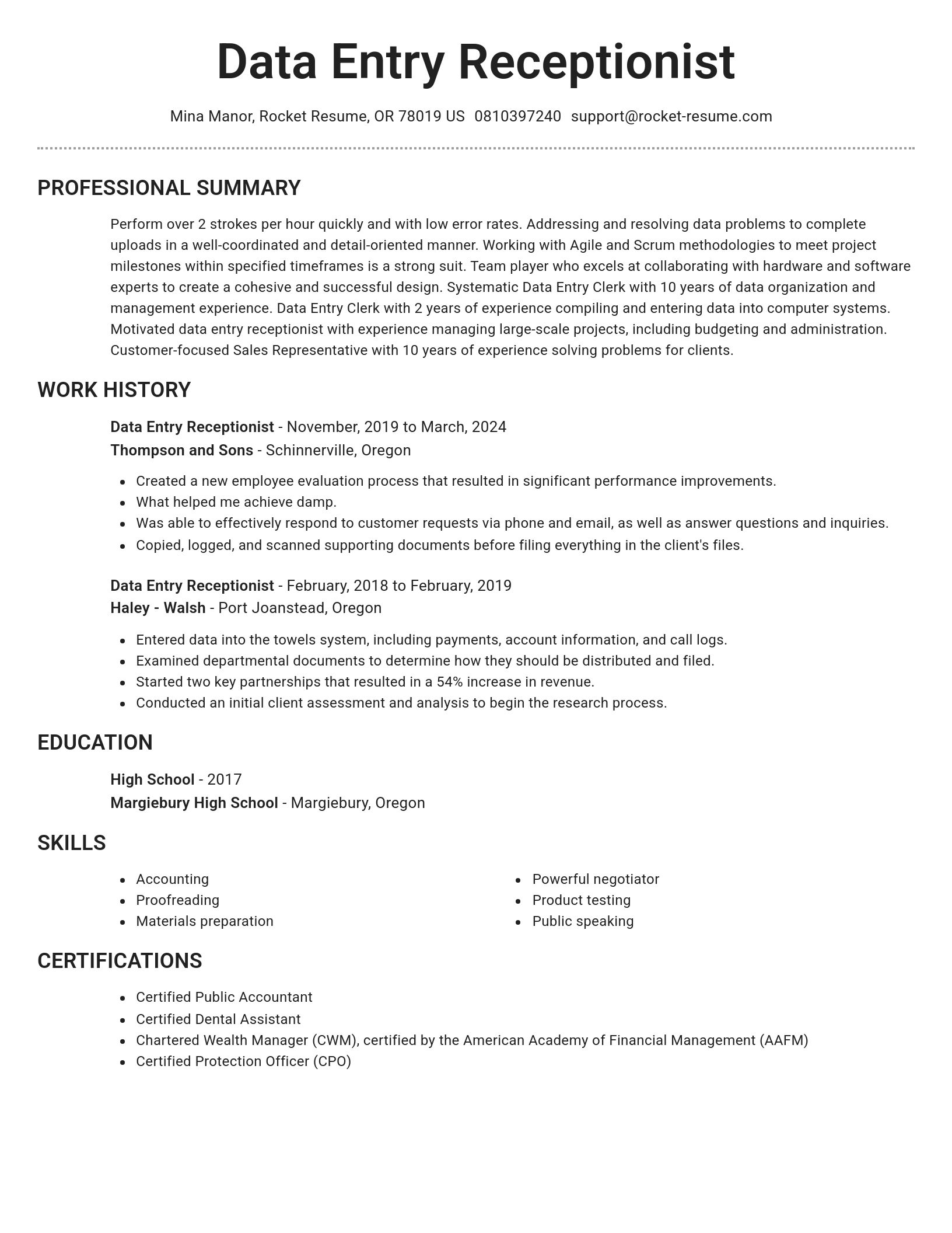 Brilliant resume template