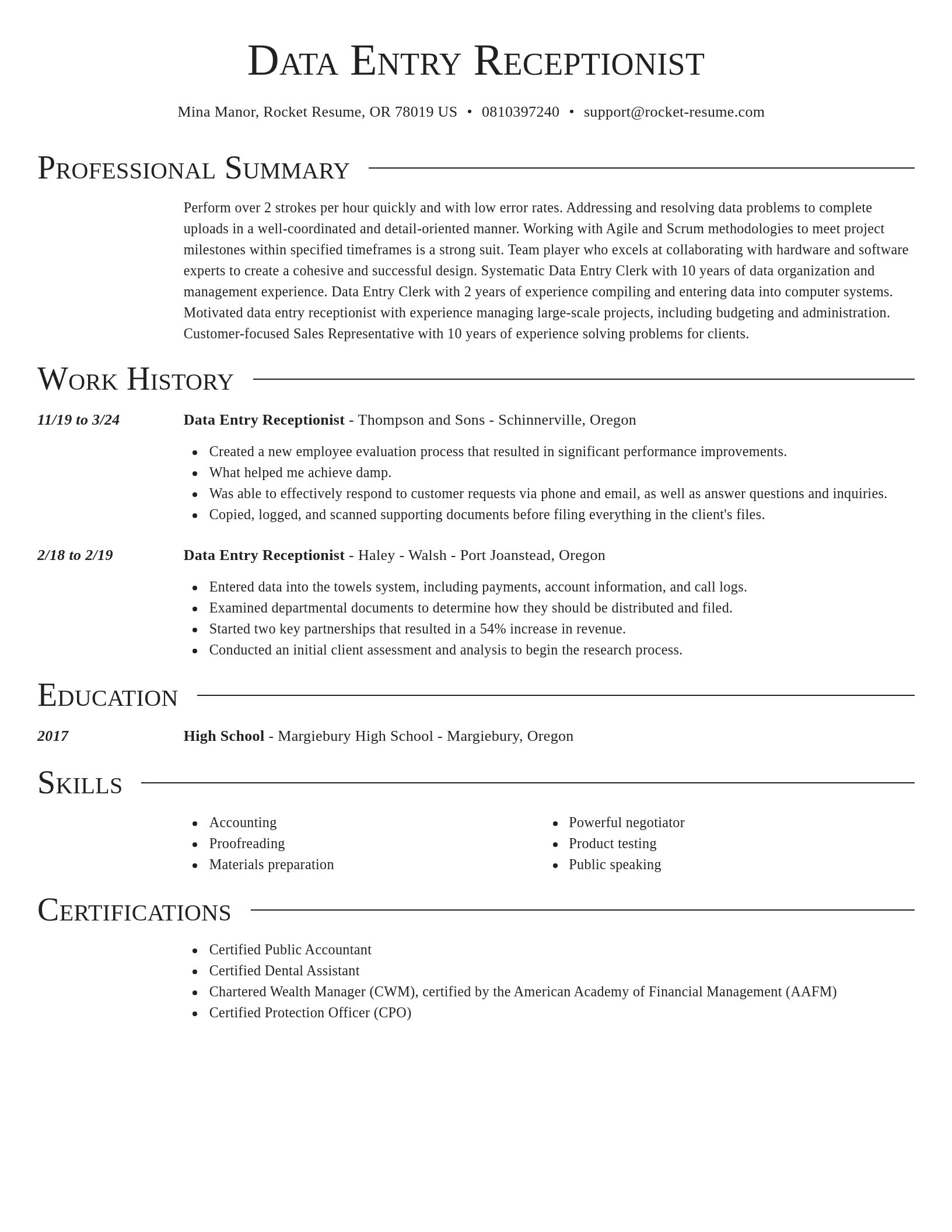 Director resume template