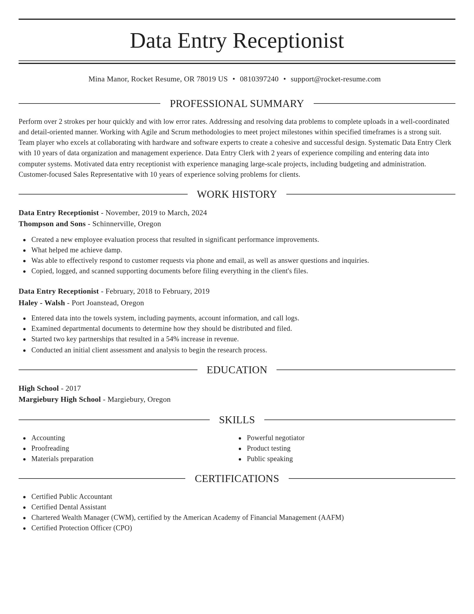 Elegant resume template