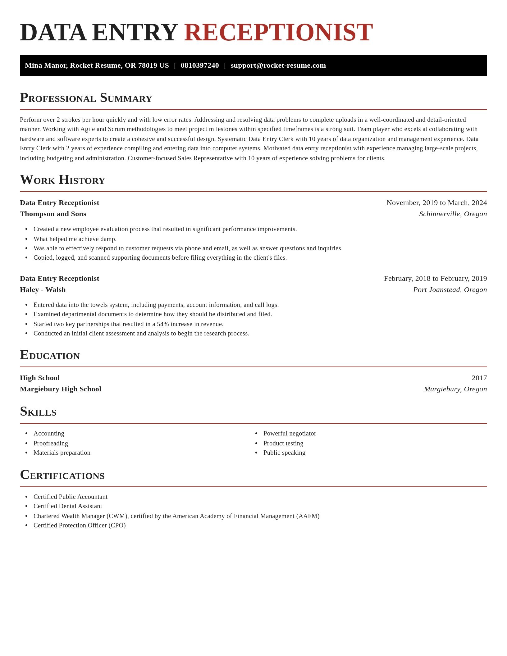 Exquisite resume template