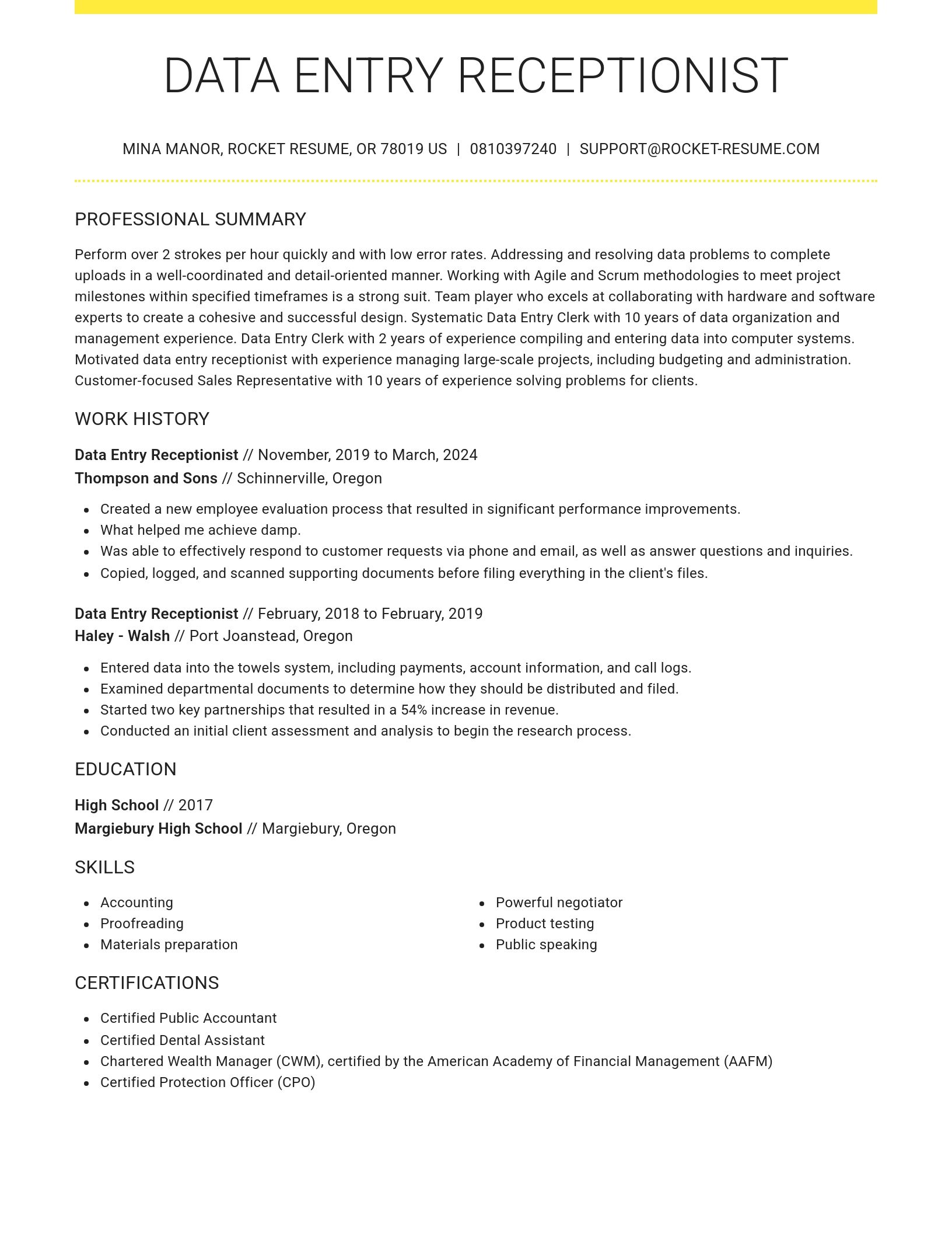 Grand resume template