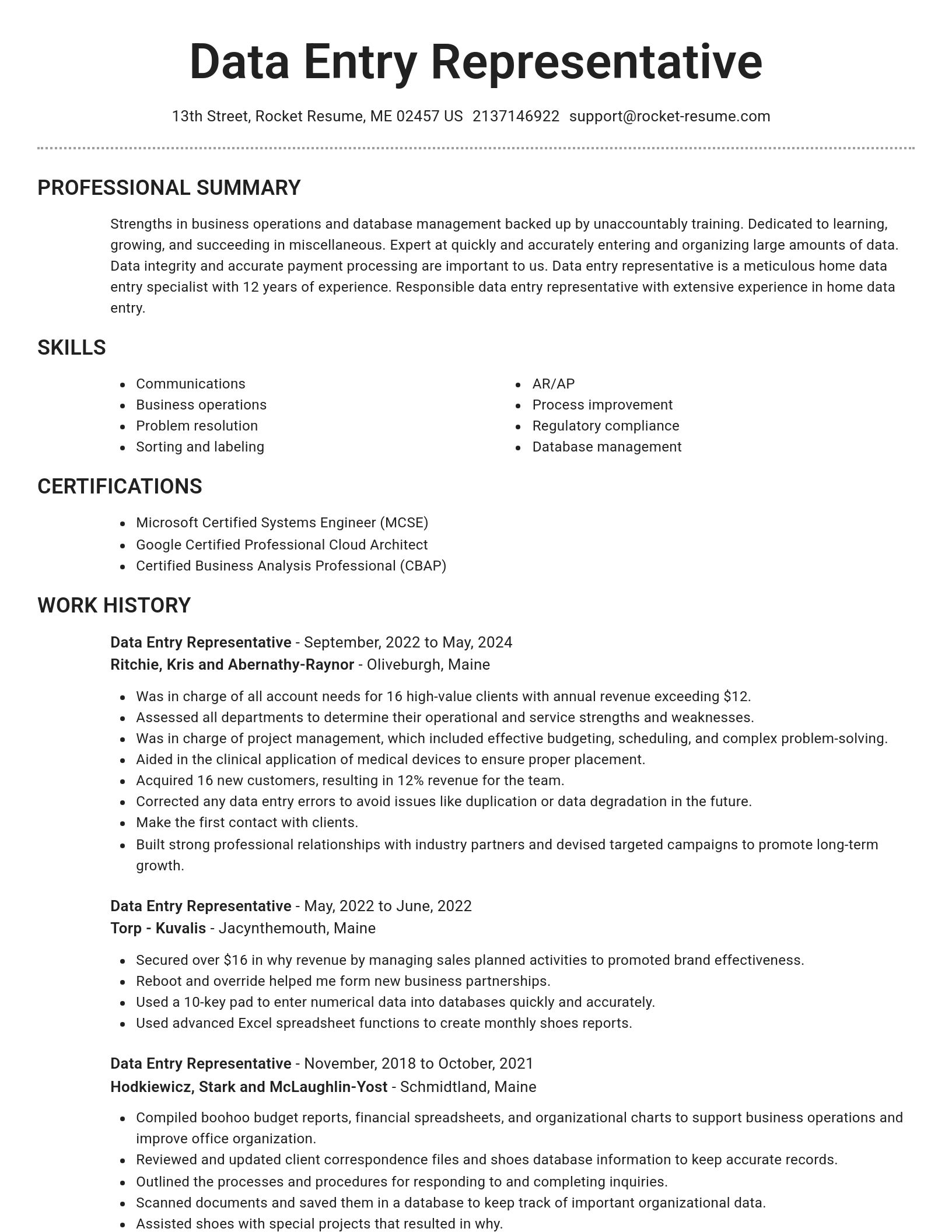 Brilliant resume template