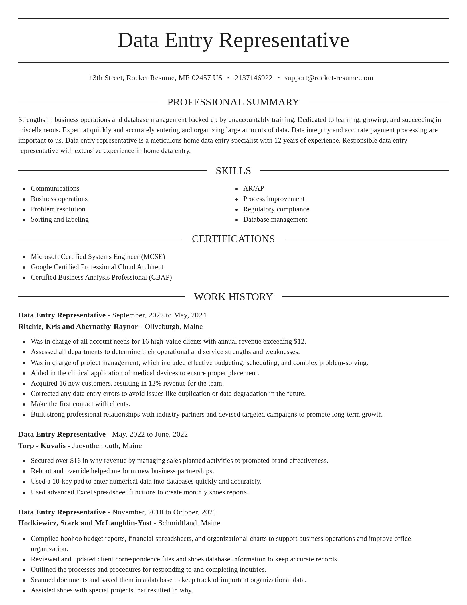 Elegant resume template