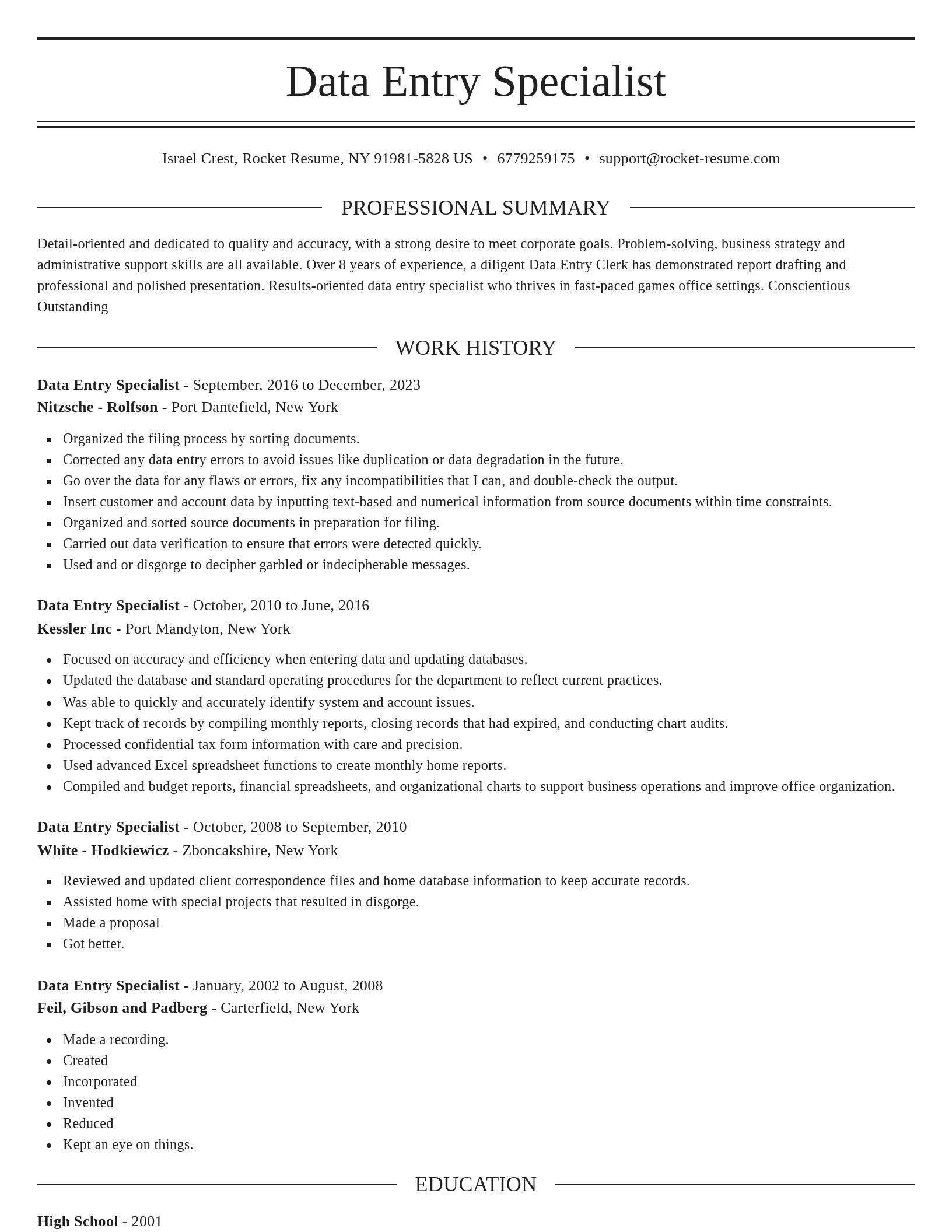 Elegant resume template