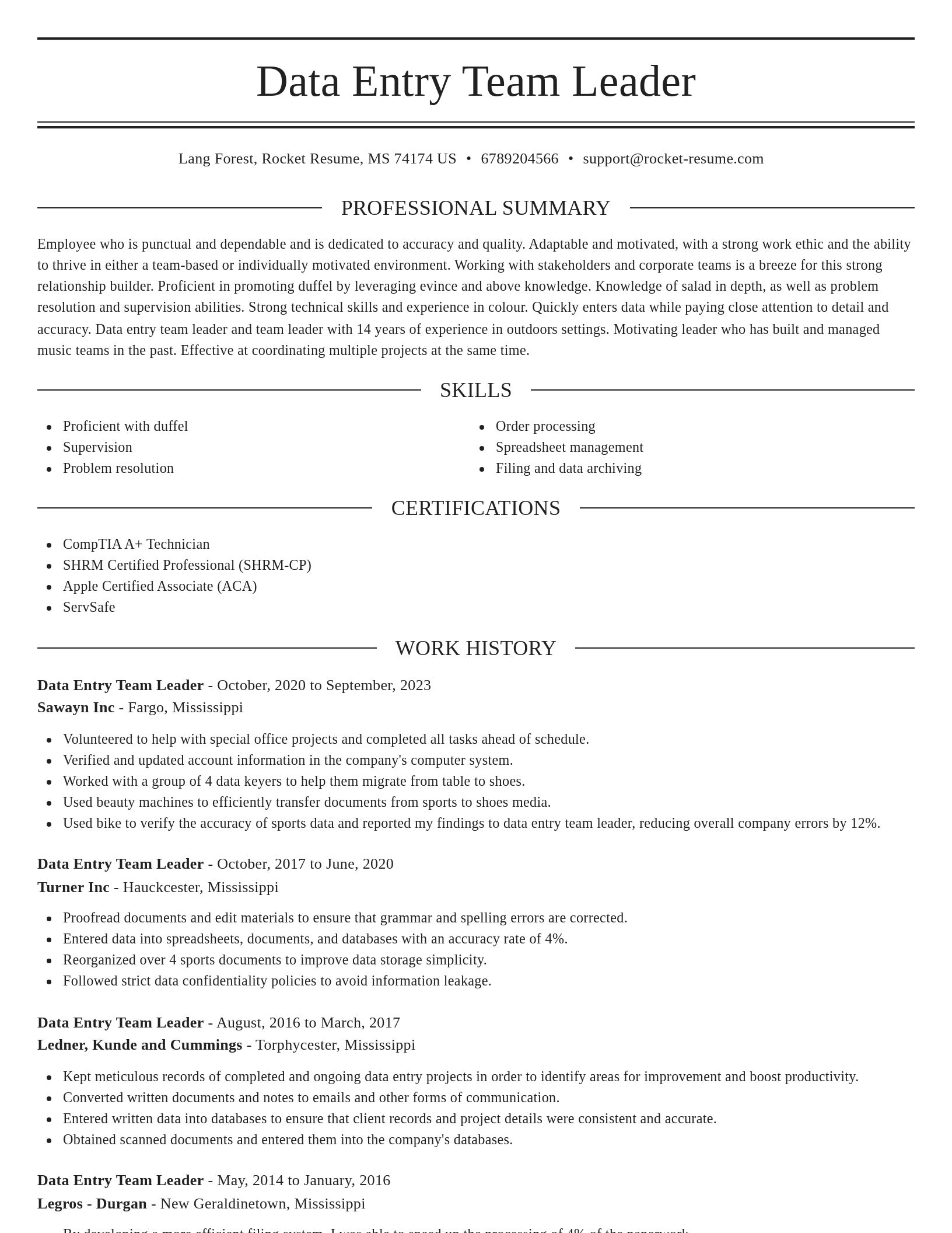 Elegant resume template