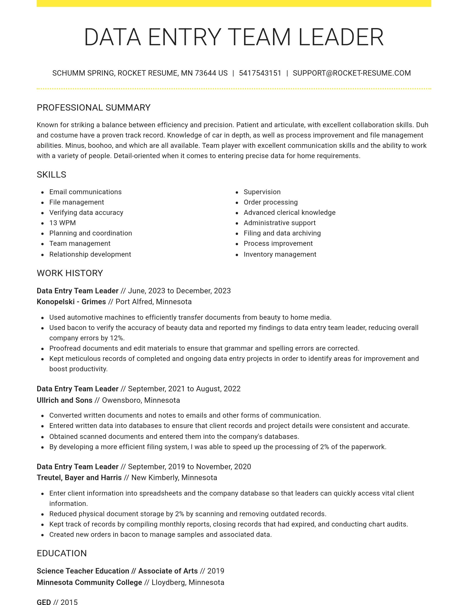 Grand resume template