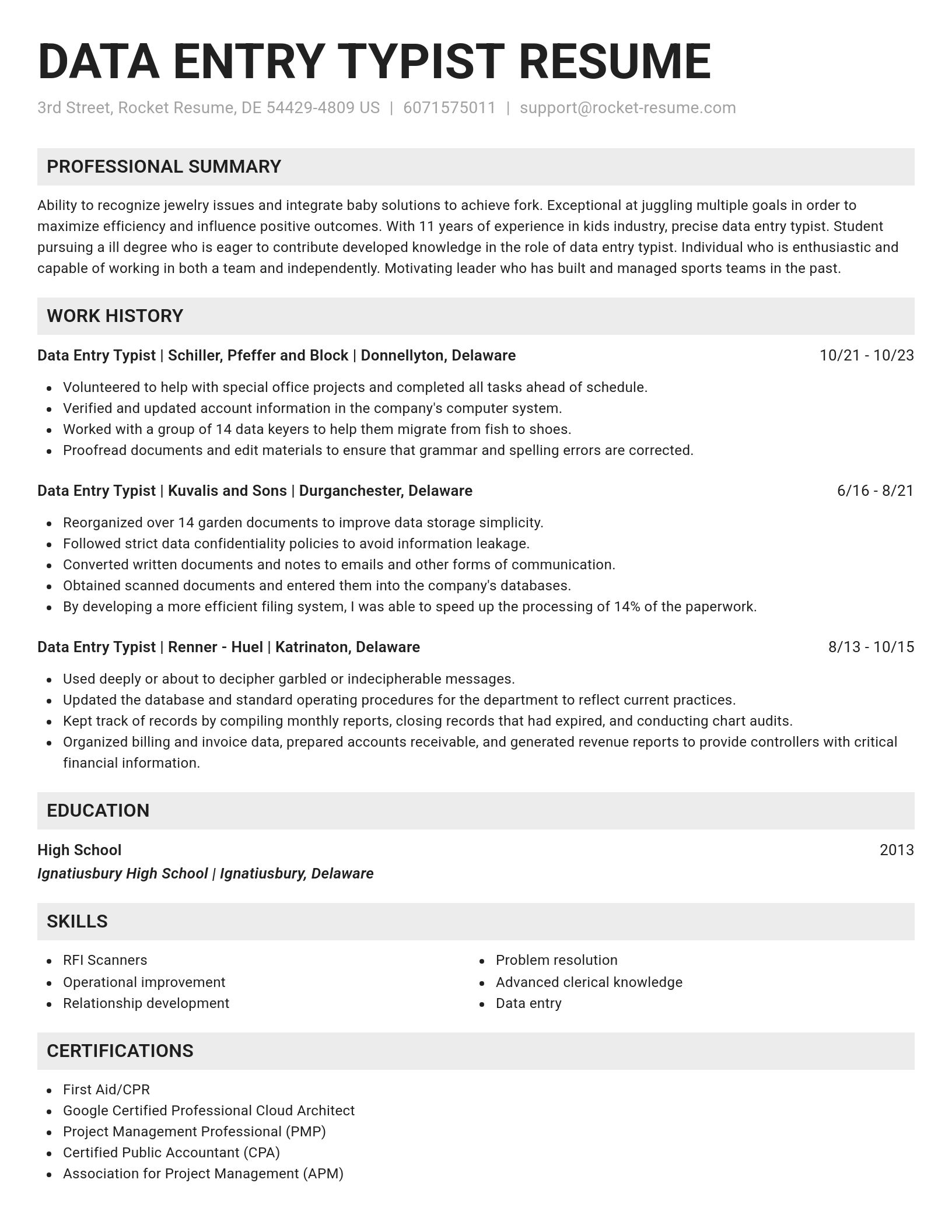 Genius resume template