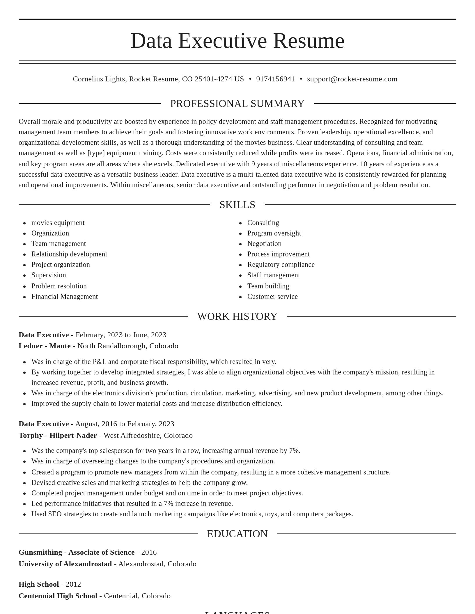 Elegant resume template