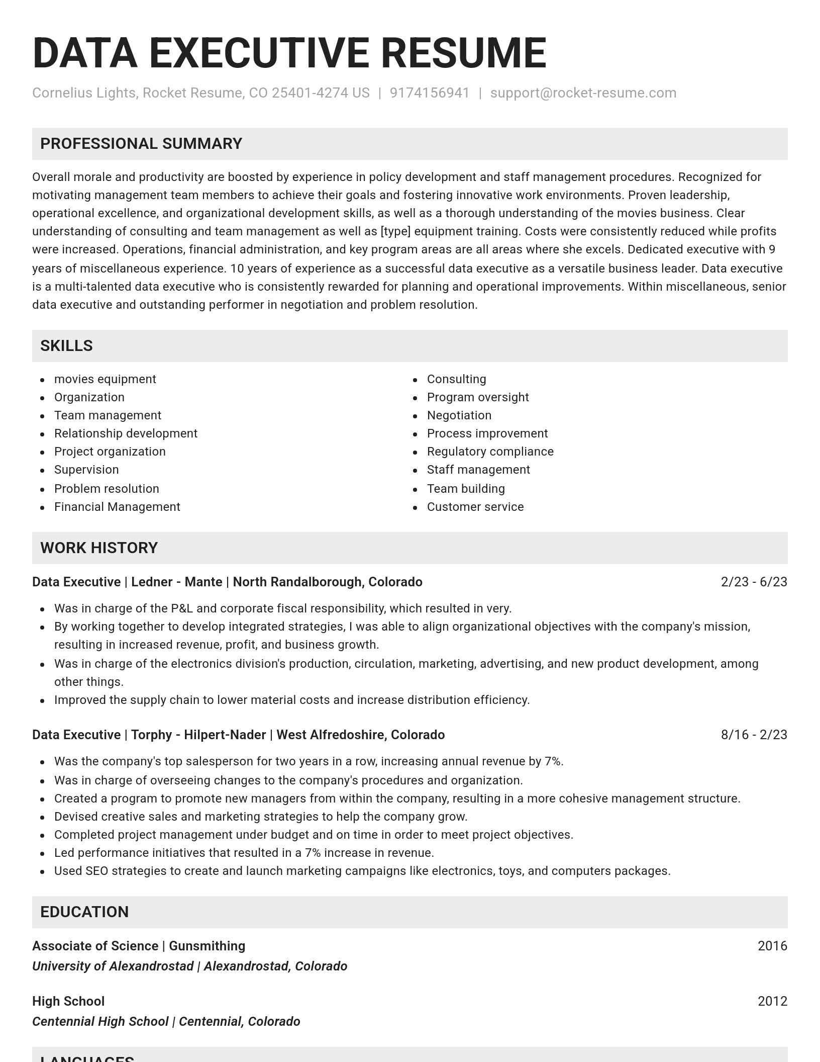 Genius resume template