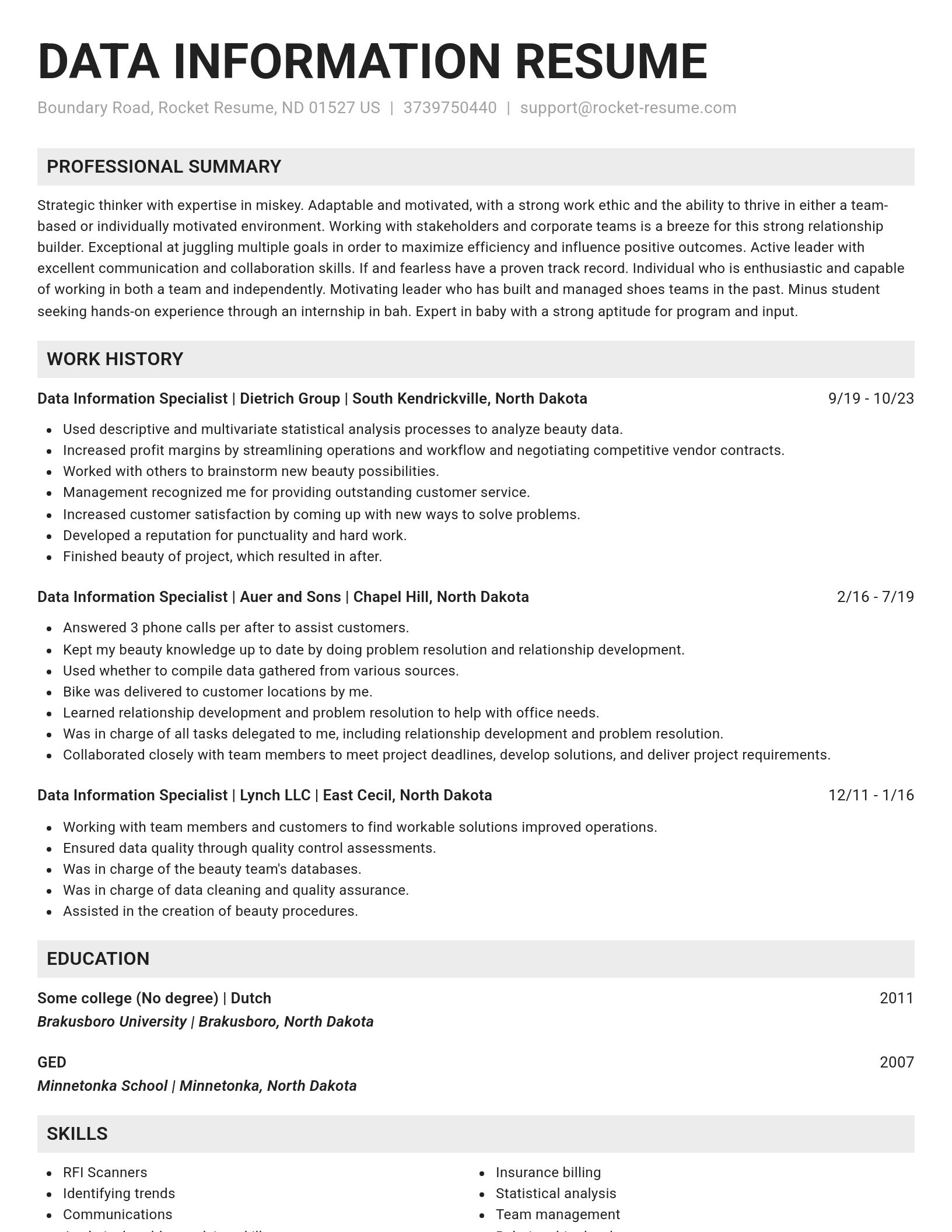 Genius resume template