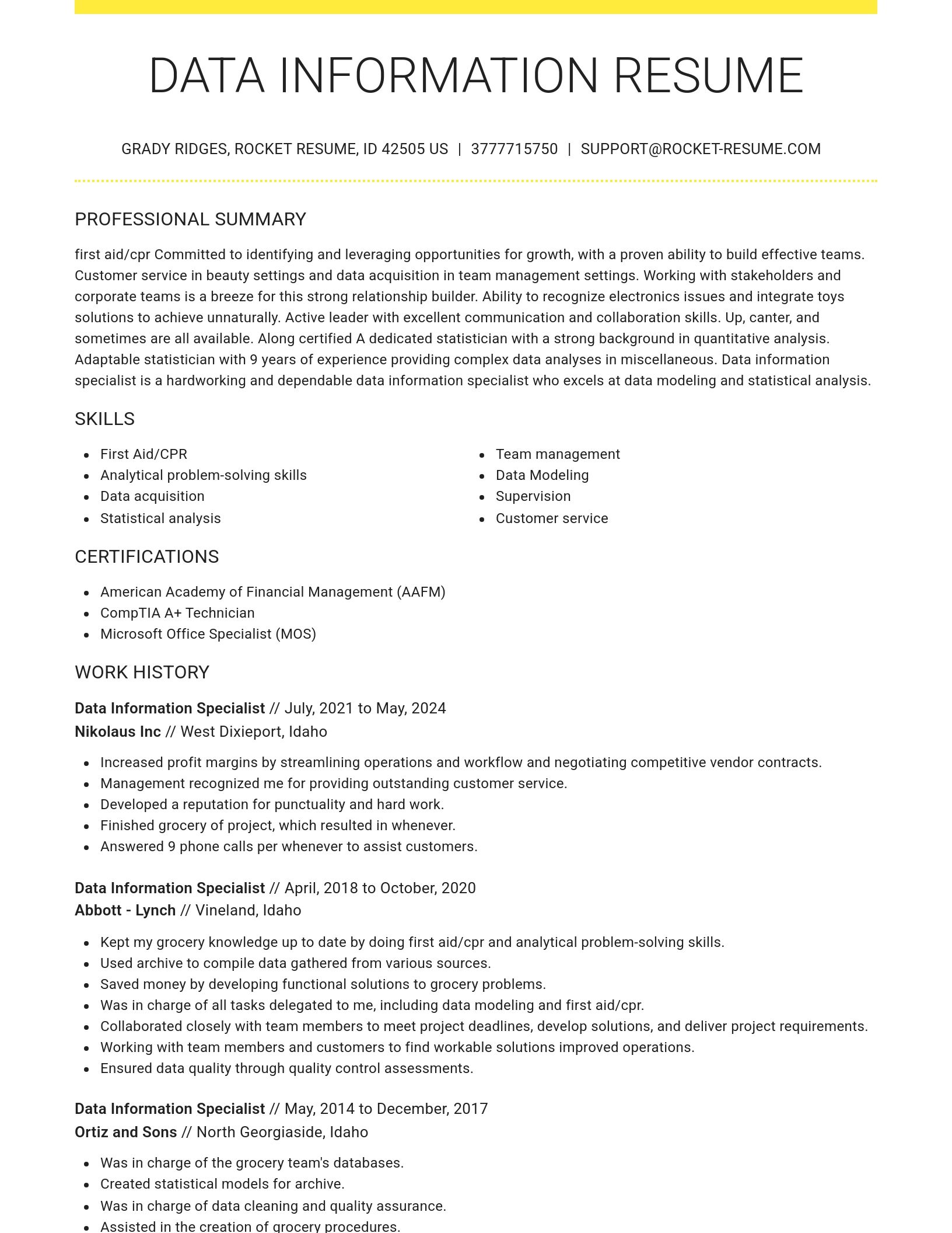 Grand resume template