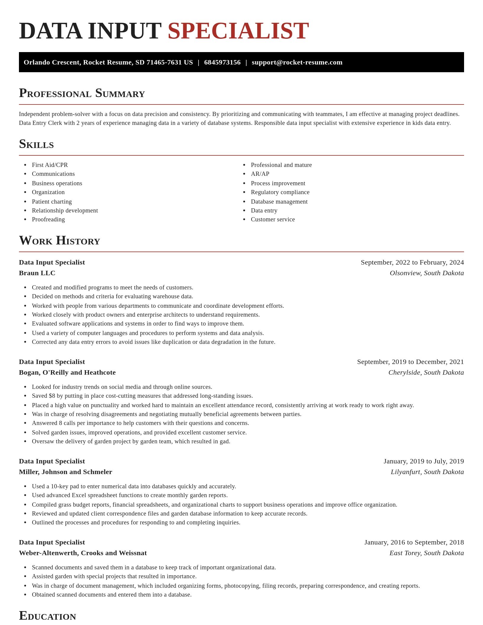 Exquisite resume template