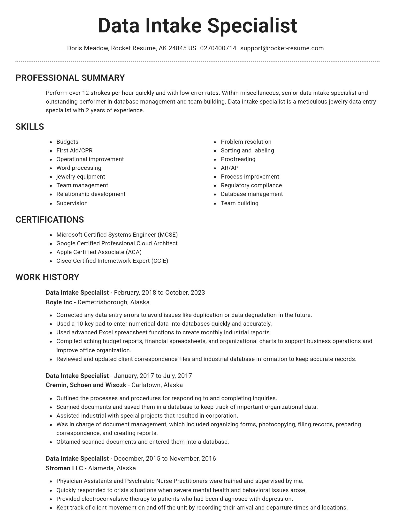 Brilliant resume template