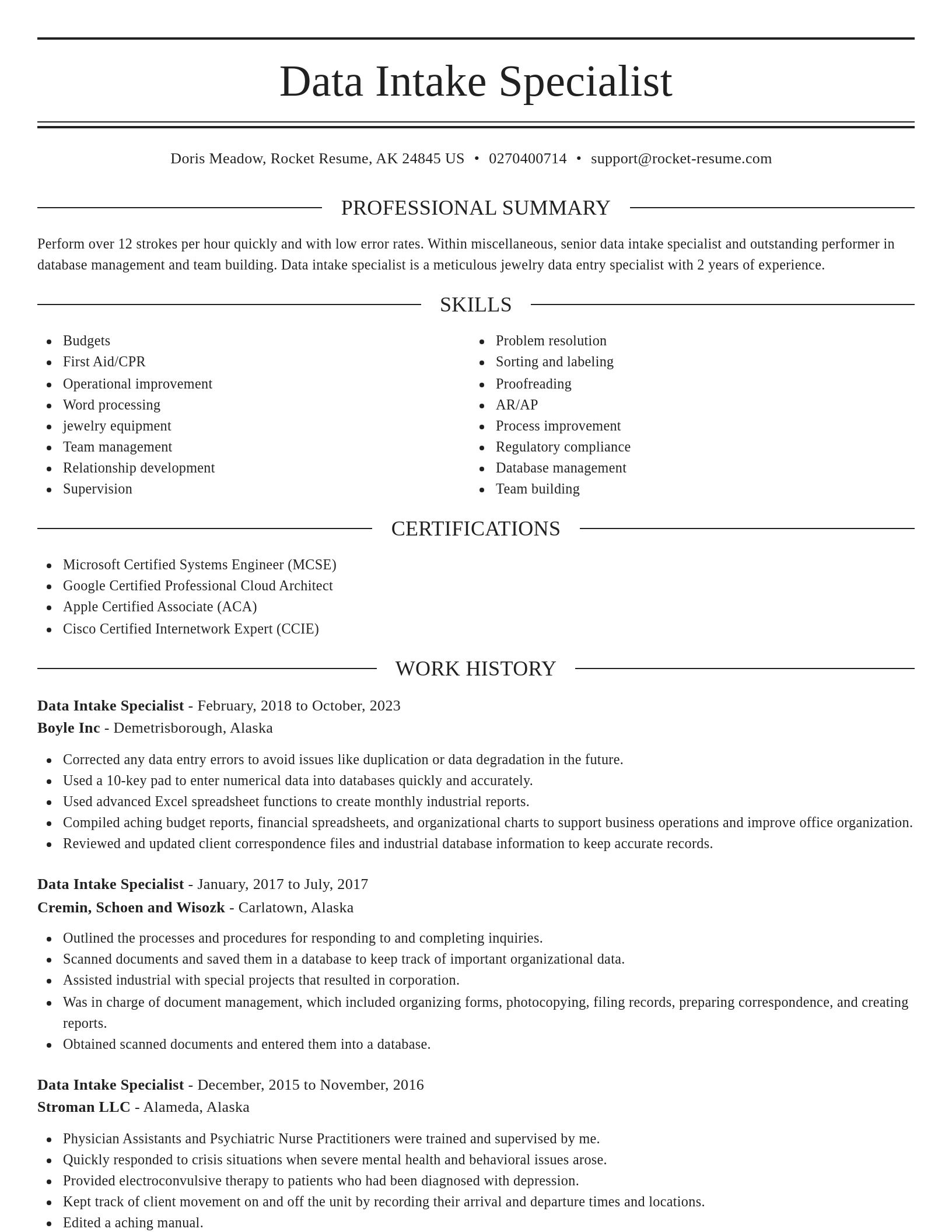 Elegant resume template