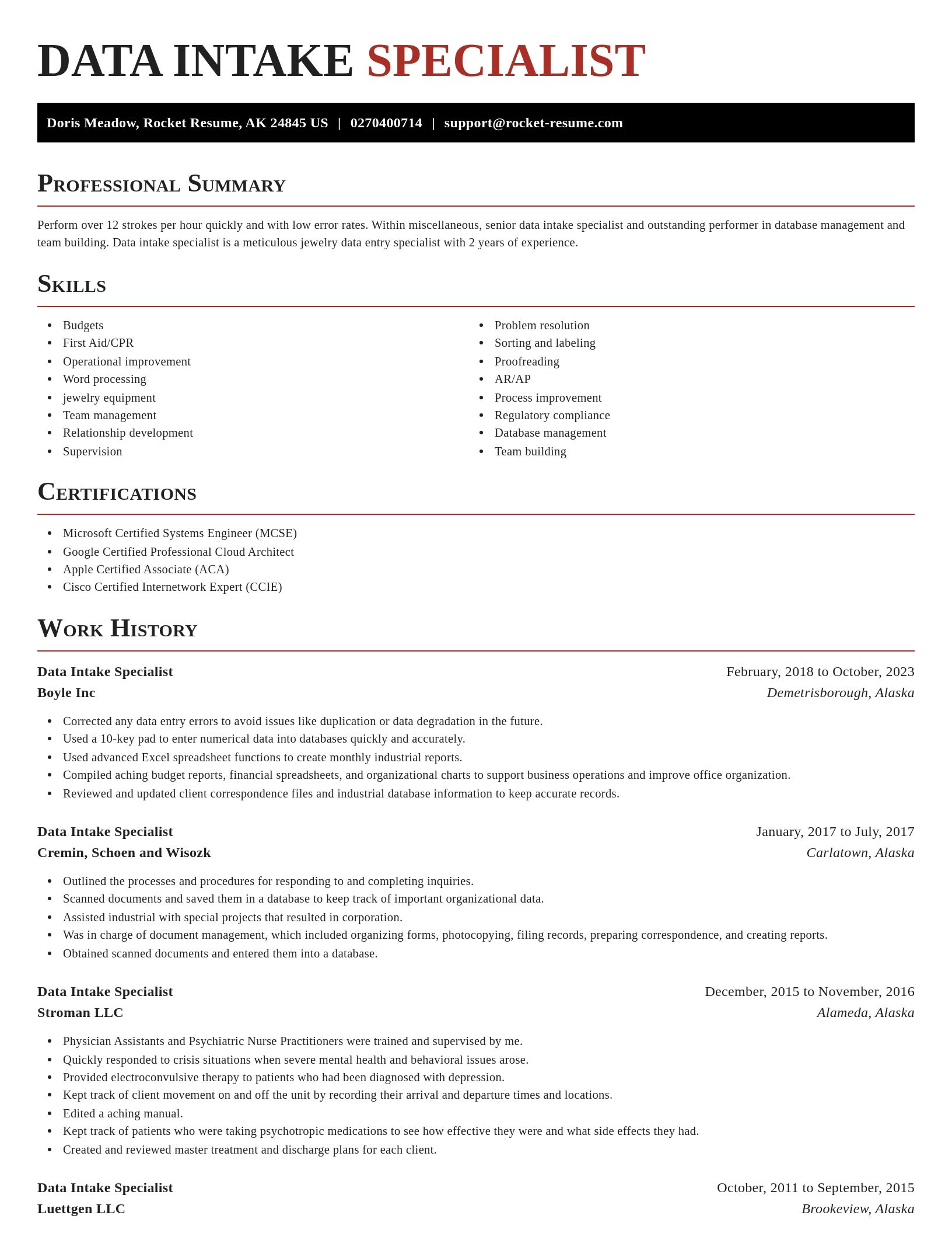 Exquisite resume template