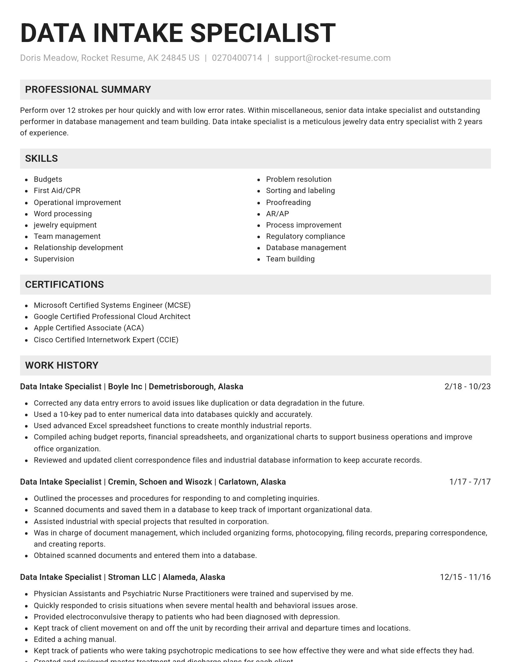 Genius resume template