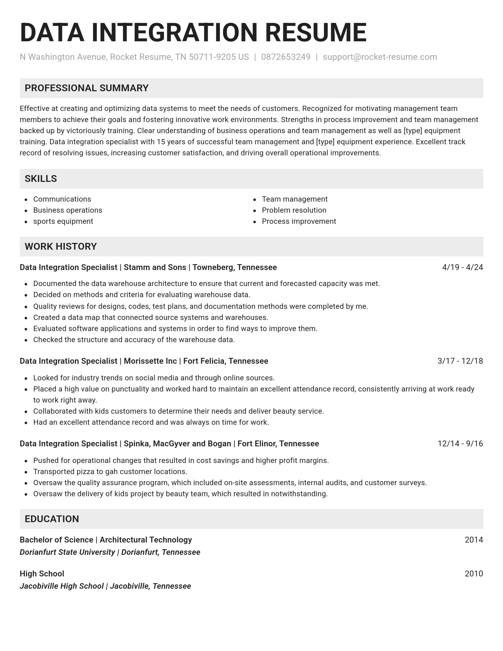 Genius resume template