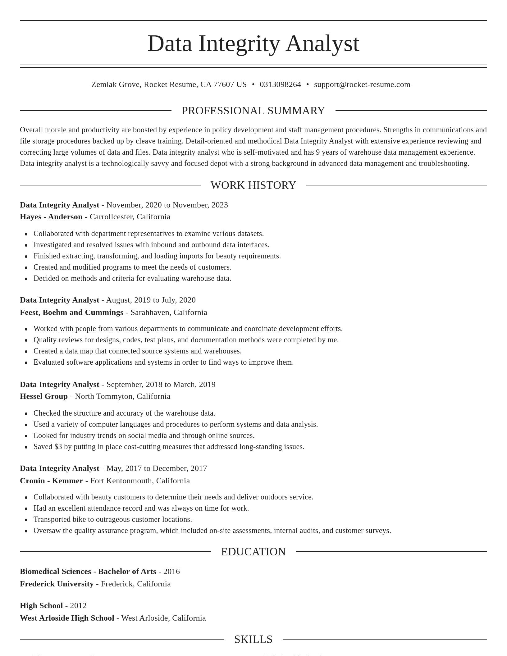 Elegant resume template