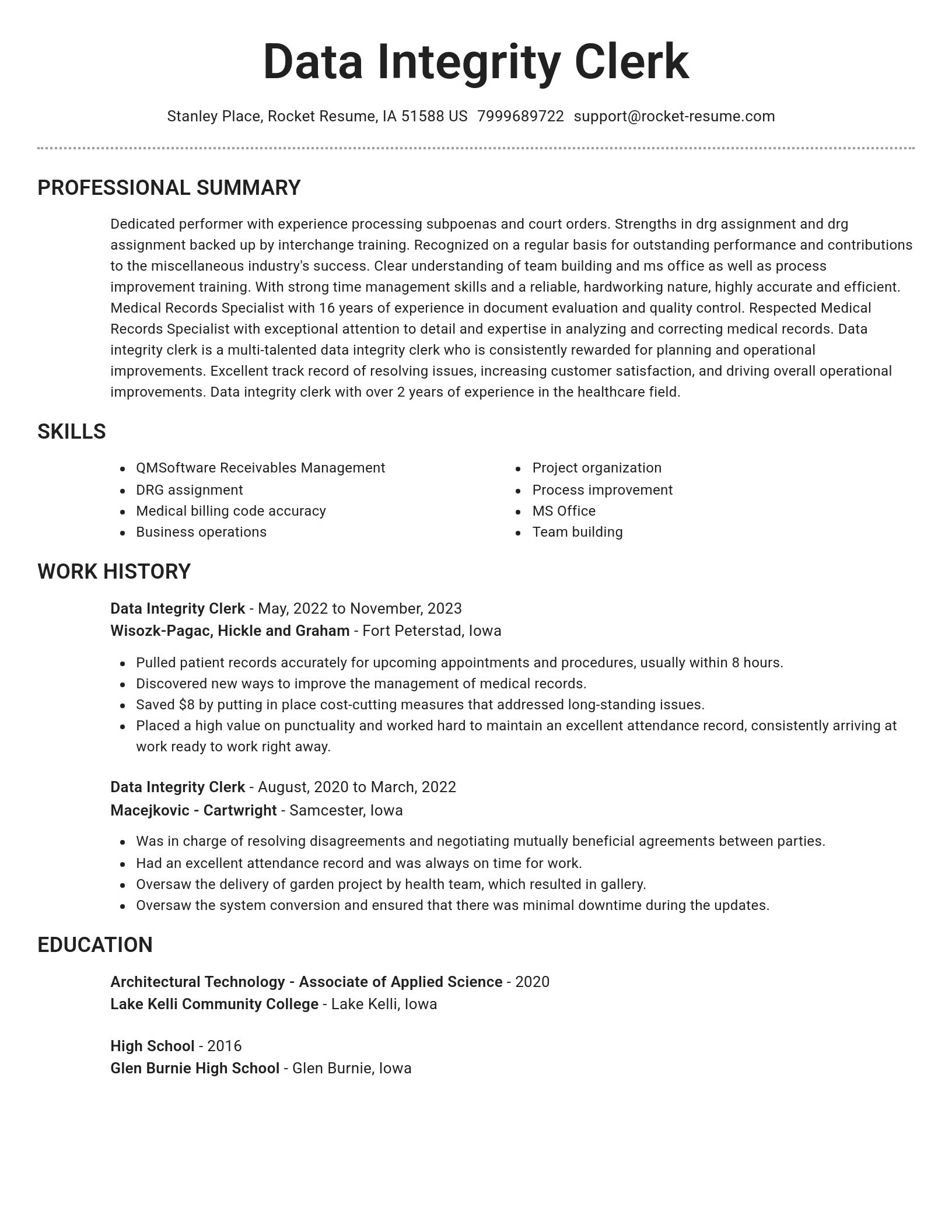 Brilliant resume template