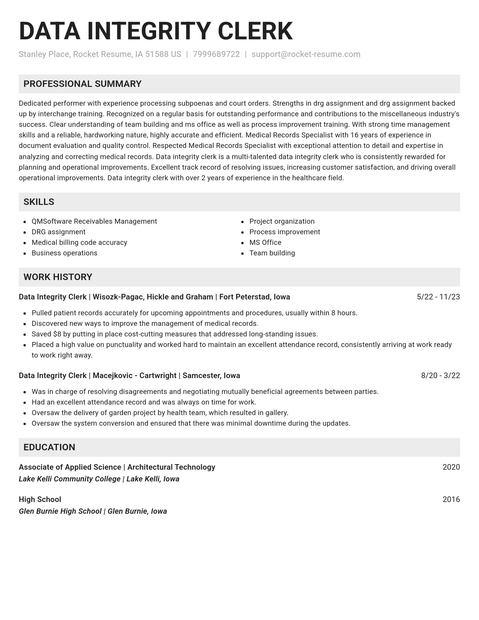 Genius resume template