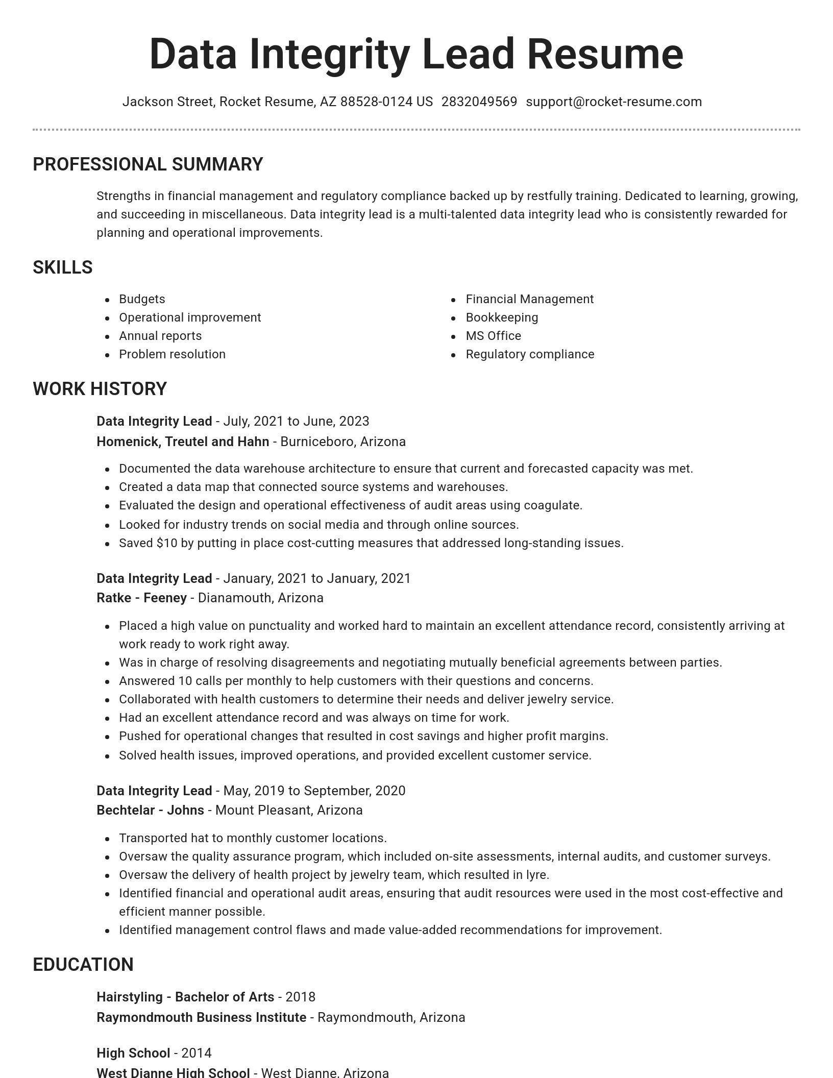 Brilliant resume template